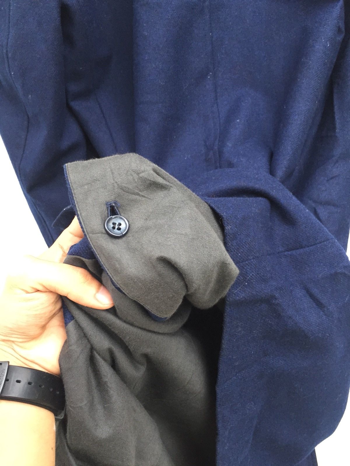 Yohji Yamamoto ARCHIVE🔥80s Le Blue Collar YOHJI Long Jacket Coat Size US L / EU 52-54 / 3 - 11 Thumbnail