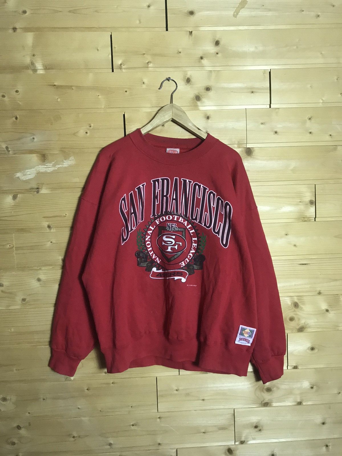 image of 1993 Vintage 90’S Nutmeg Nfl San Francisco Sweatshirt in Red, Men's (Size XL)