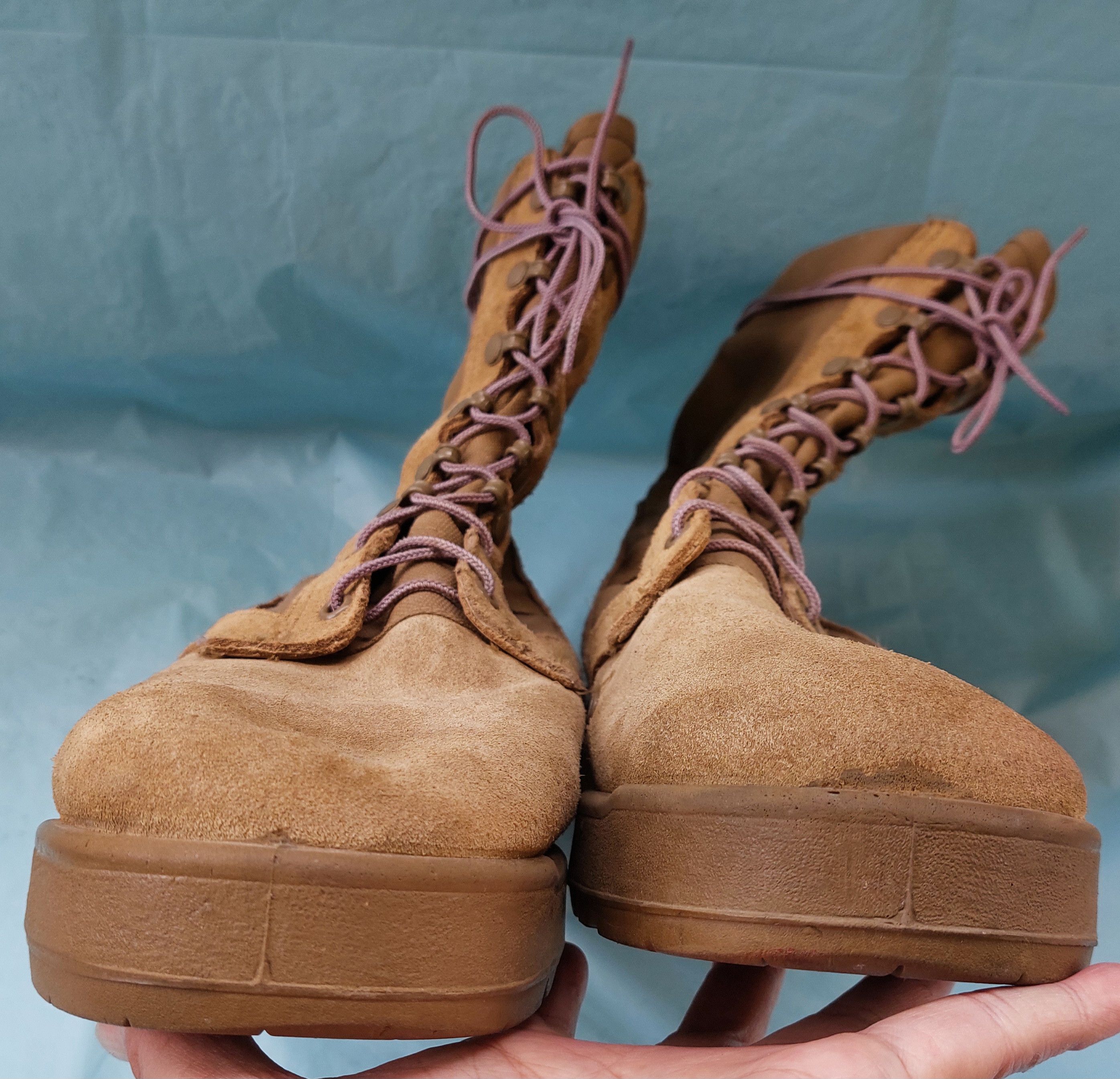 Vibram US ARMY combat desert boots beige suede VIBRAM sole Size US 13 / EU 46 - 5 Thumbnail