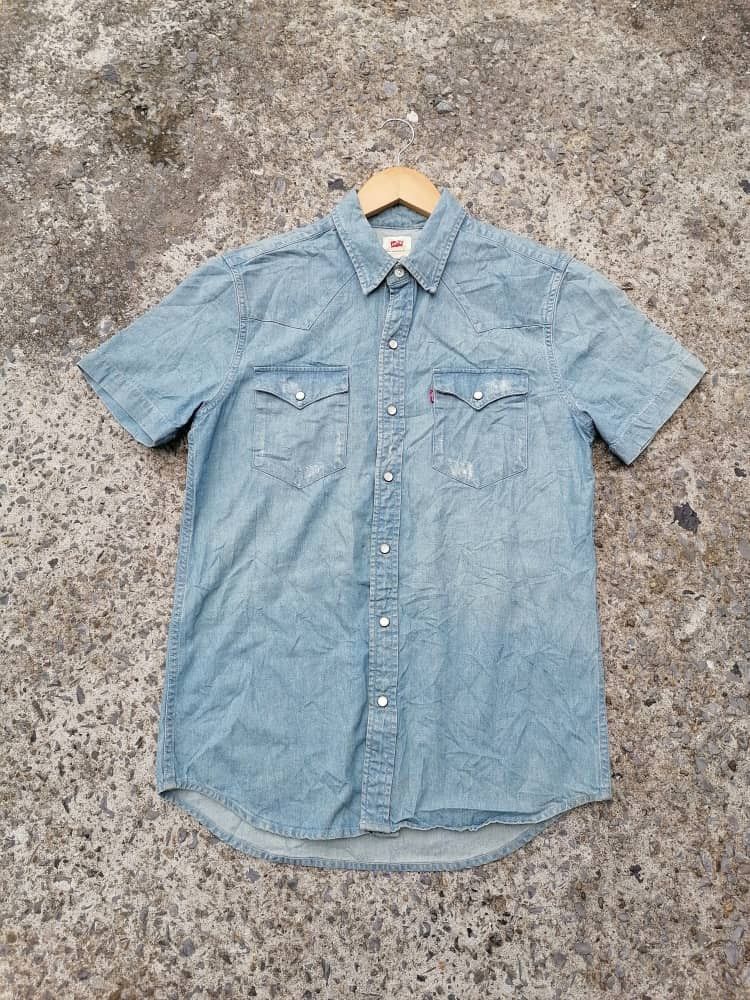 Levi's × Levi's Vintage Clothing Levi's Strauss Denim Buttons Shortsleeve Shirt Size US M / EU 48-50 / 2 - 1 Thumbnail