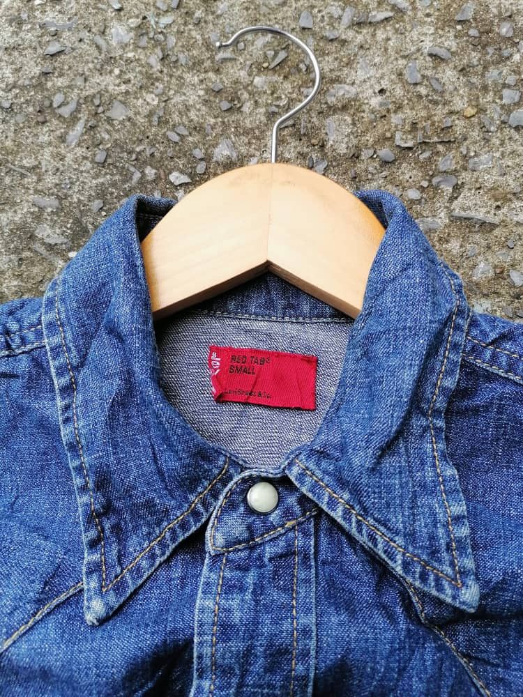 Levi's × Levi's Vintage Clothing Levi's Strauss Red Tab Denim Longsleeve Buttons Shirt Size US S / EU 44-46 / 1 - 4 Thumbnail