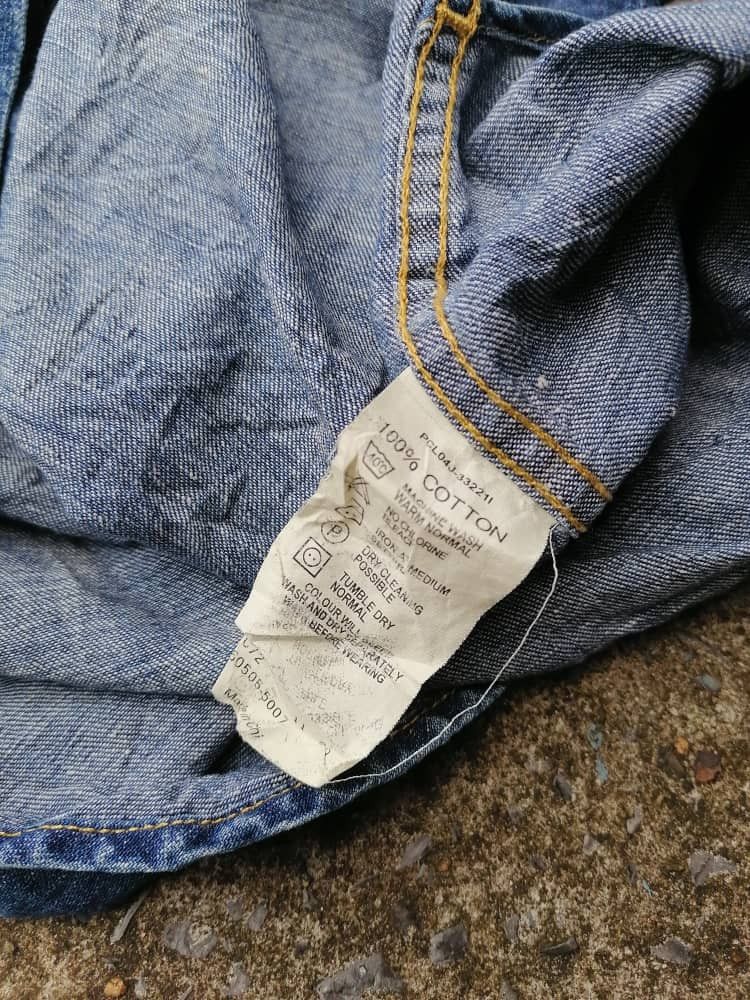Levi's × Levi's Vintage Clothing Levi's Strauss Red Tab Denim Longsleeve Buttons Shirt Size US S / EU 44-46 / 1 - 5 Thumbnail