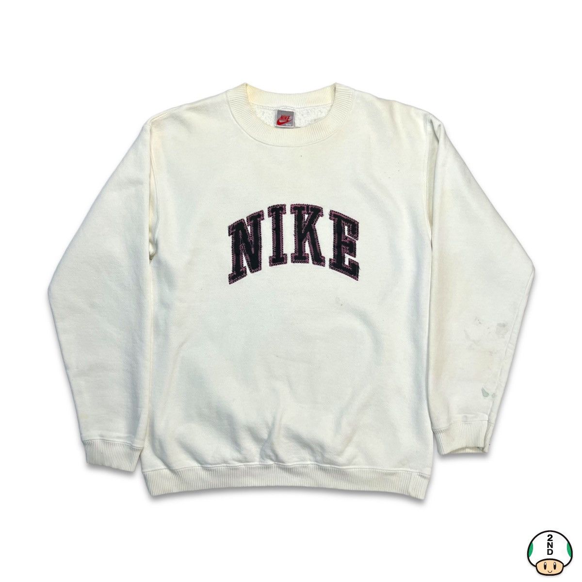 Nike Vintage Nike Sweatshirt Double Sided Swoosh Spell Out 90s Size US M / EU 48-50 / 2 - 1 Thumbnail