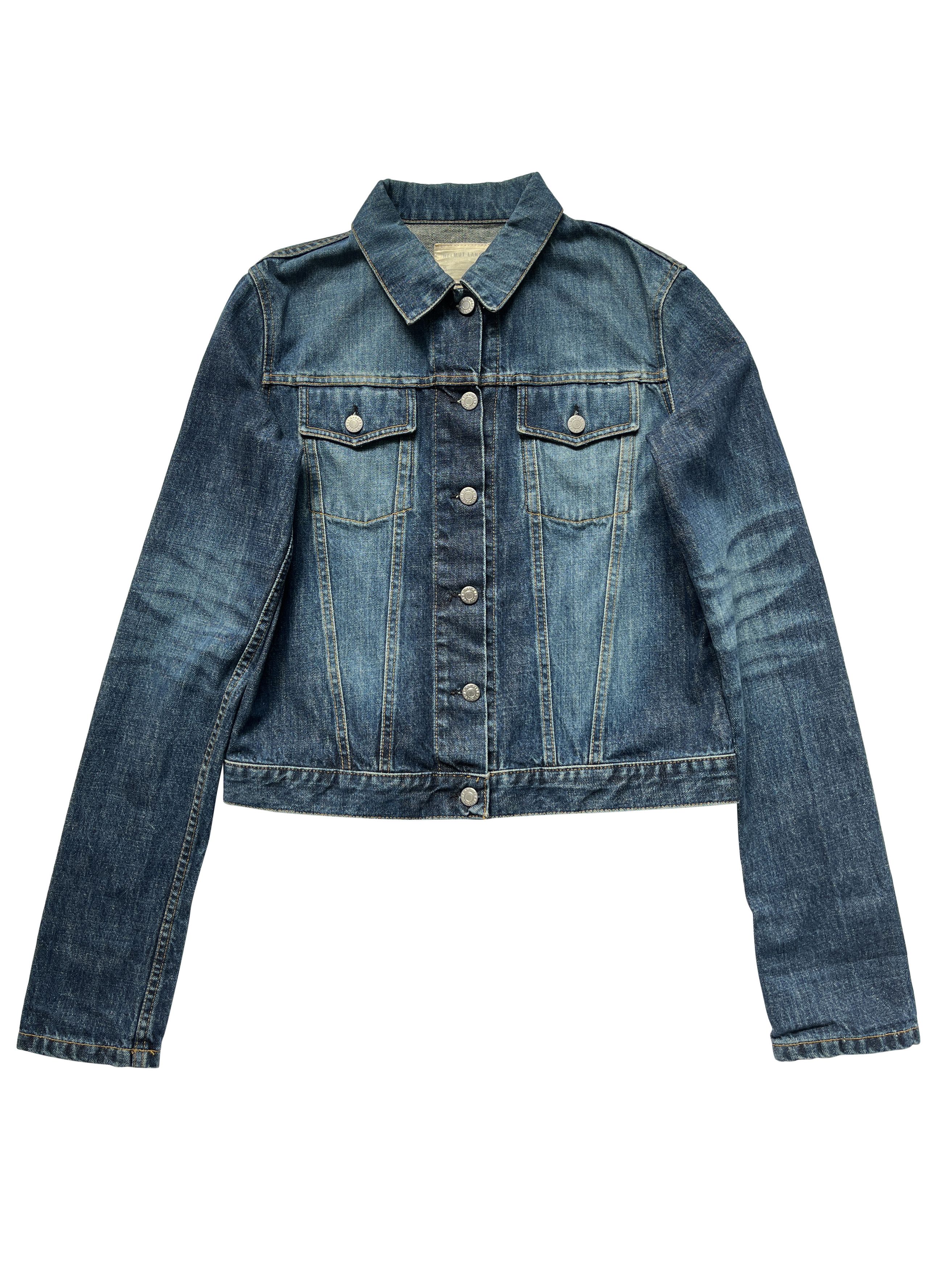 Helmut Lang ⚡️QUICK SALE⚡️1990's Helmut Lang Blue Denim Jean Jacket Size US S / EU 44-46 / 1 - 2 Thumbnail