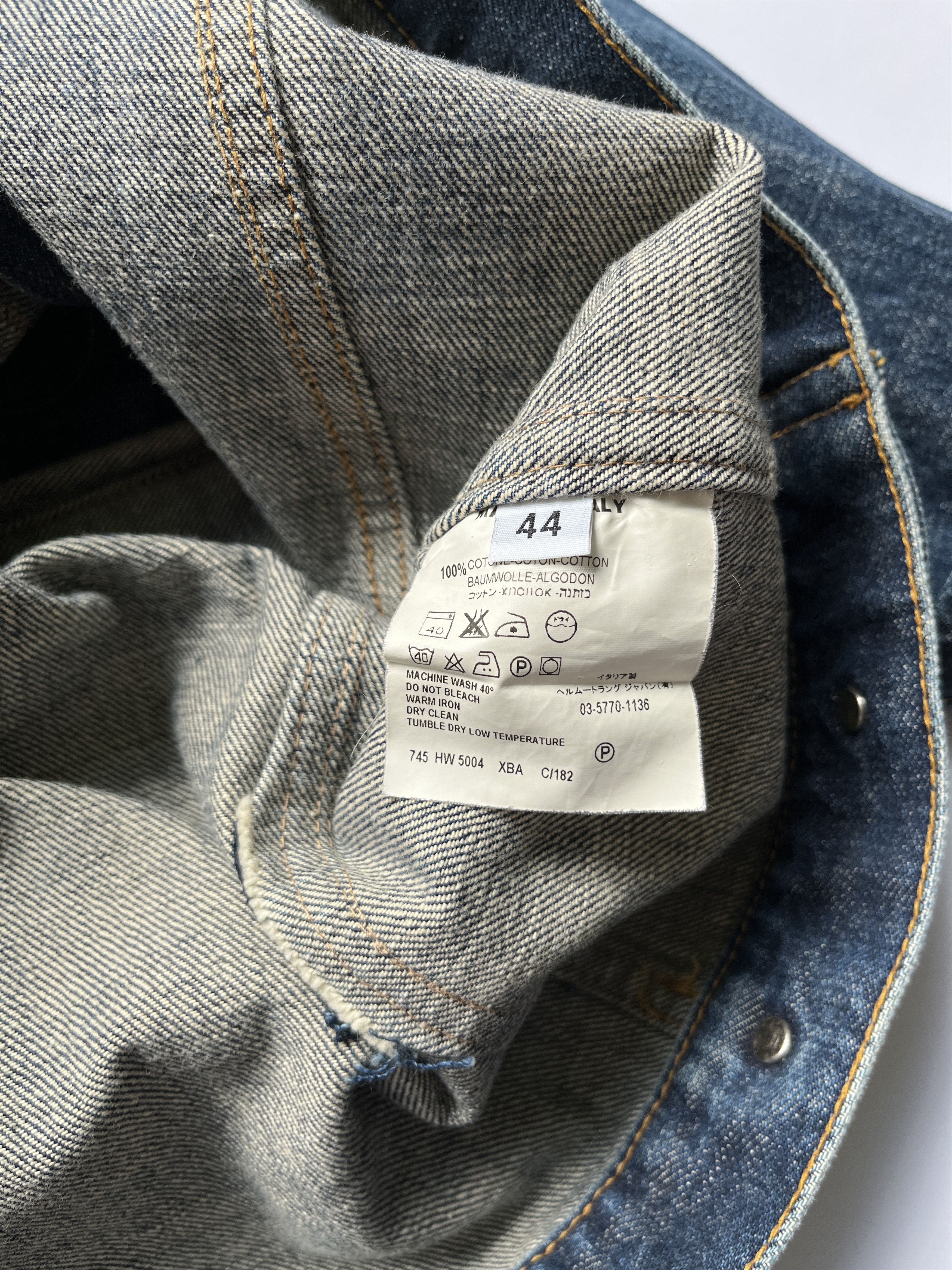 Helmut Lang ⚡️QUICK SALE⚡️1990's Helmut Lang Blue Denim Jean Jacket Size US S / EU 44-46 / 1 - 5 Thumbnail