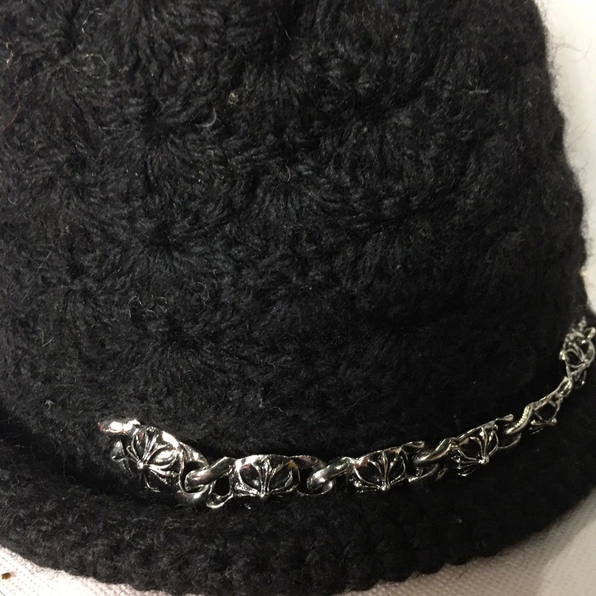 Beauty Beast Rare! Skull Dagger Chain Gothic Fedora Hat Inspired CH Size ONE SIZE - 4 Thumbnail
