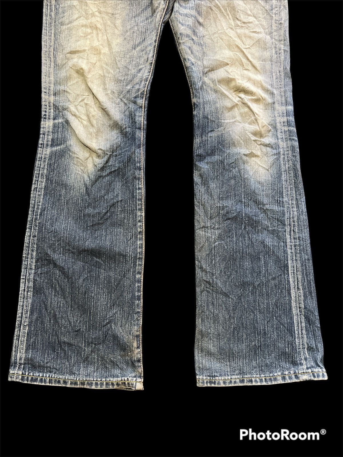 Japanese Brand Vintage Edwin Distressed Washer Flare Denim Pants Size US 34 / EU 50 - 4 Thumbnail