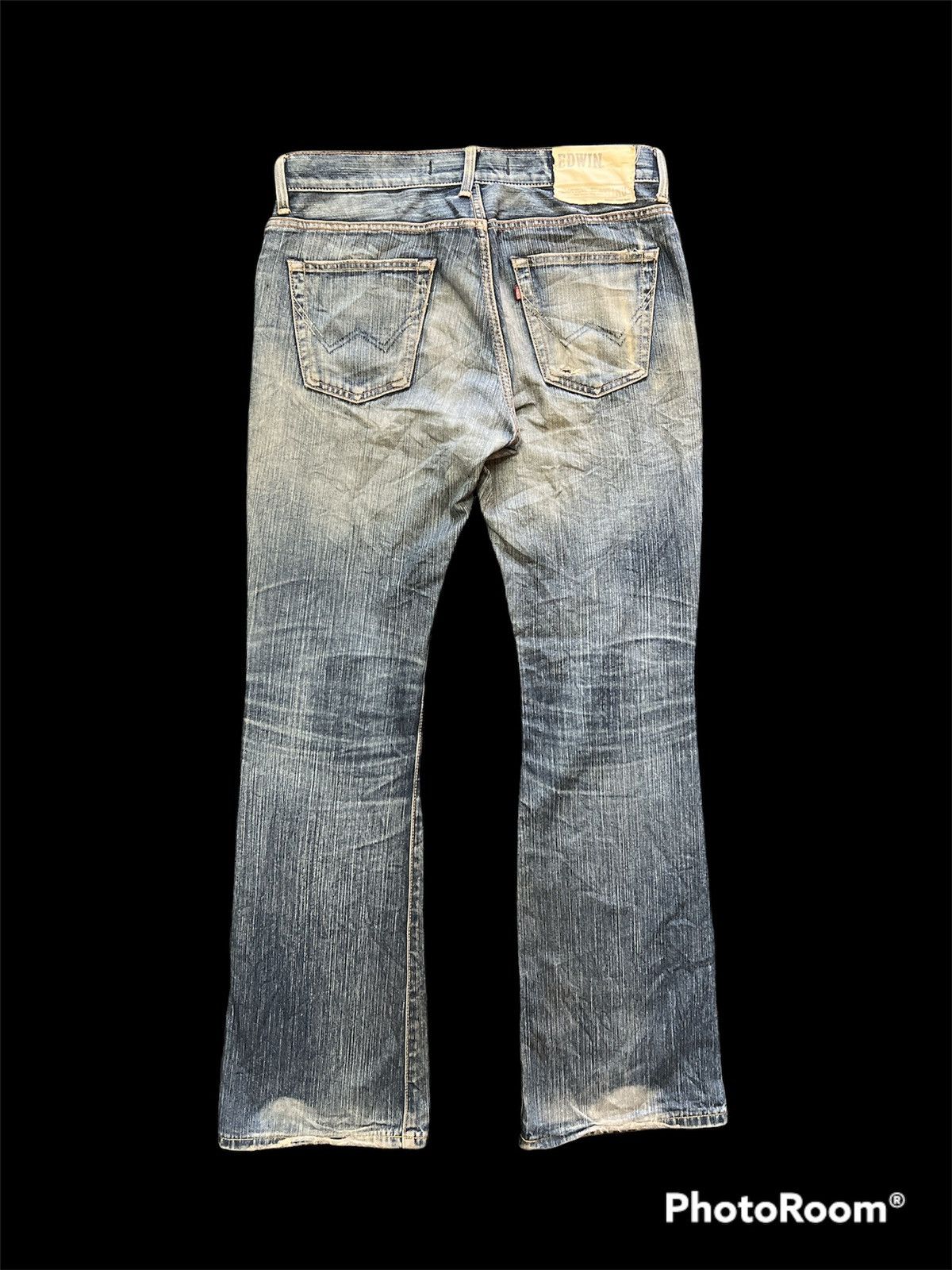 Japanese Brand Vintage Edwin Distressed Washer Flare Denim Pants Size US 34 / EU 50 - 5 Thumbnail