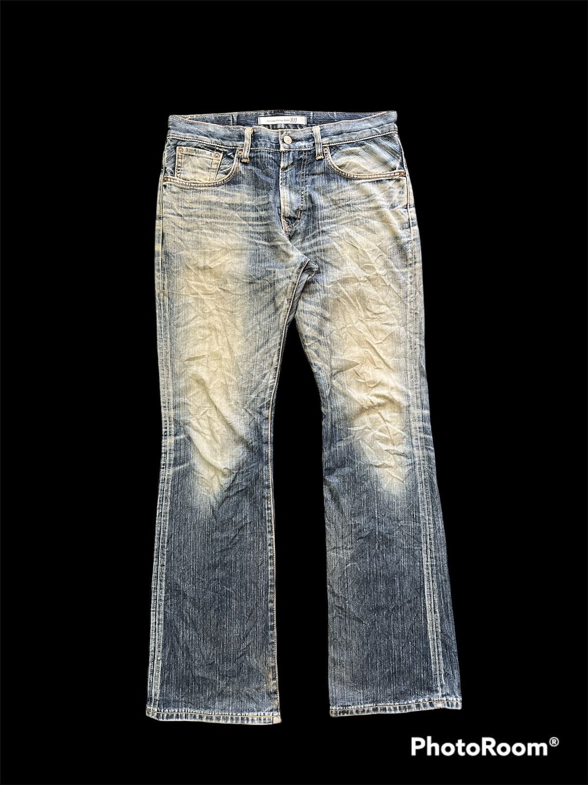 Japanese Brand Vintage Edwin Distressed Washer Flare Denim Pants Size US 34 / EU 50 - 1 Thumbnail