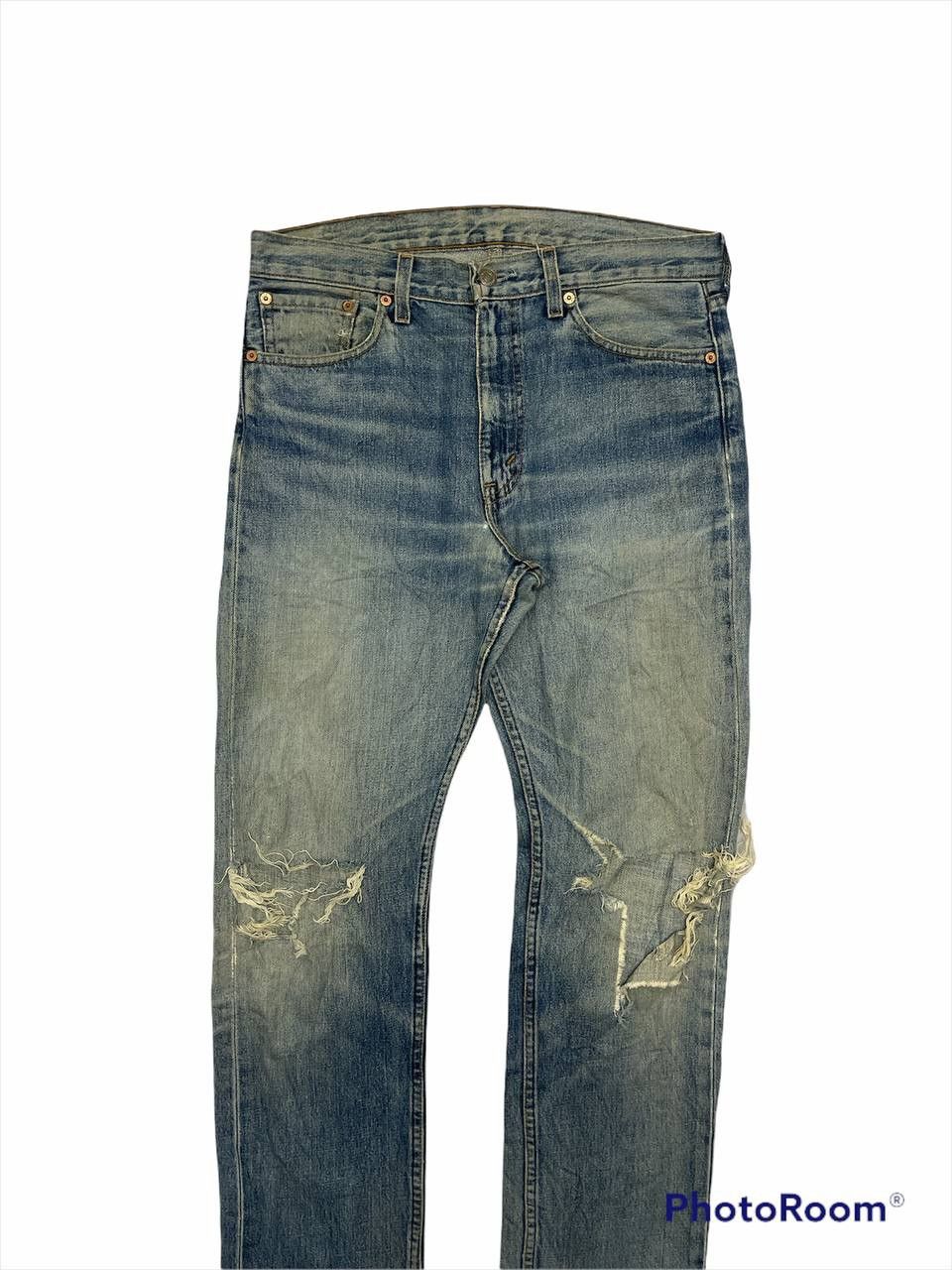 Levi's × Vintage Vintage 80’s Levis 505 Distressed Denim Kurt Kobain Style Size US 32 / EU 48 - 2 Thumbnail