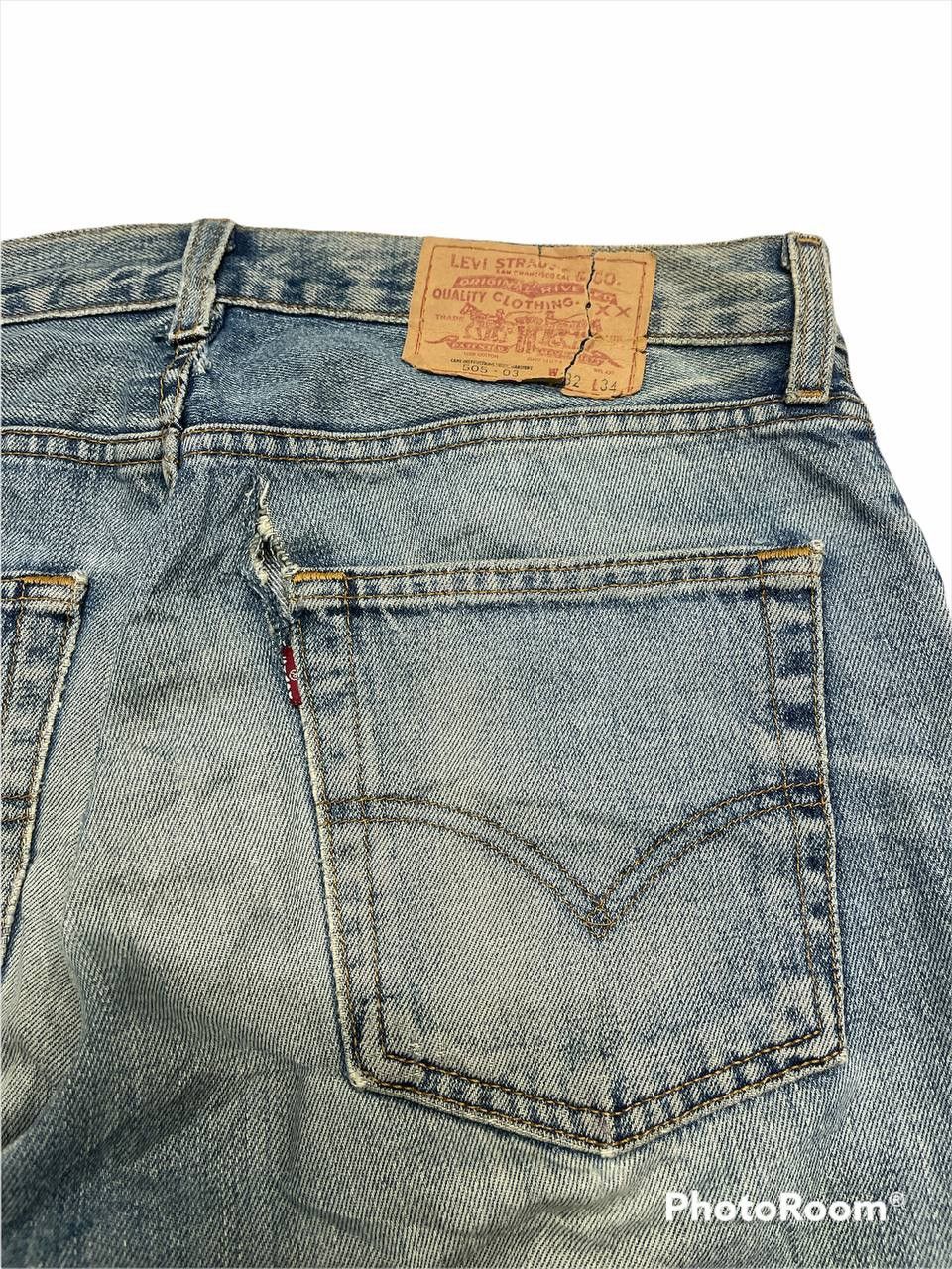 Levi's × Vintage Vintage 80’s Levis 505 Distressed Denim Kurt Kobain Style Size US 32 / EU 48 - 7 Thumbnail