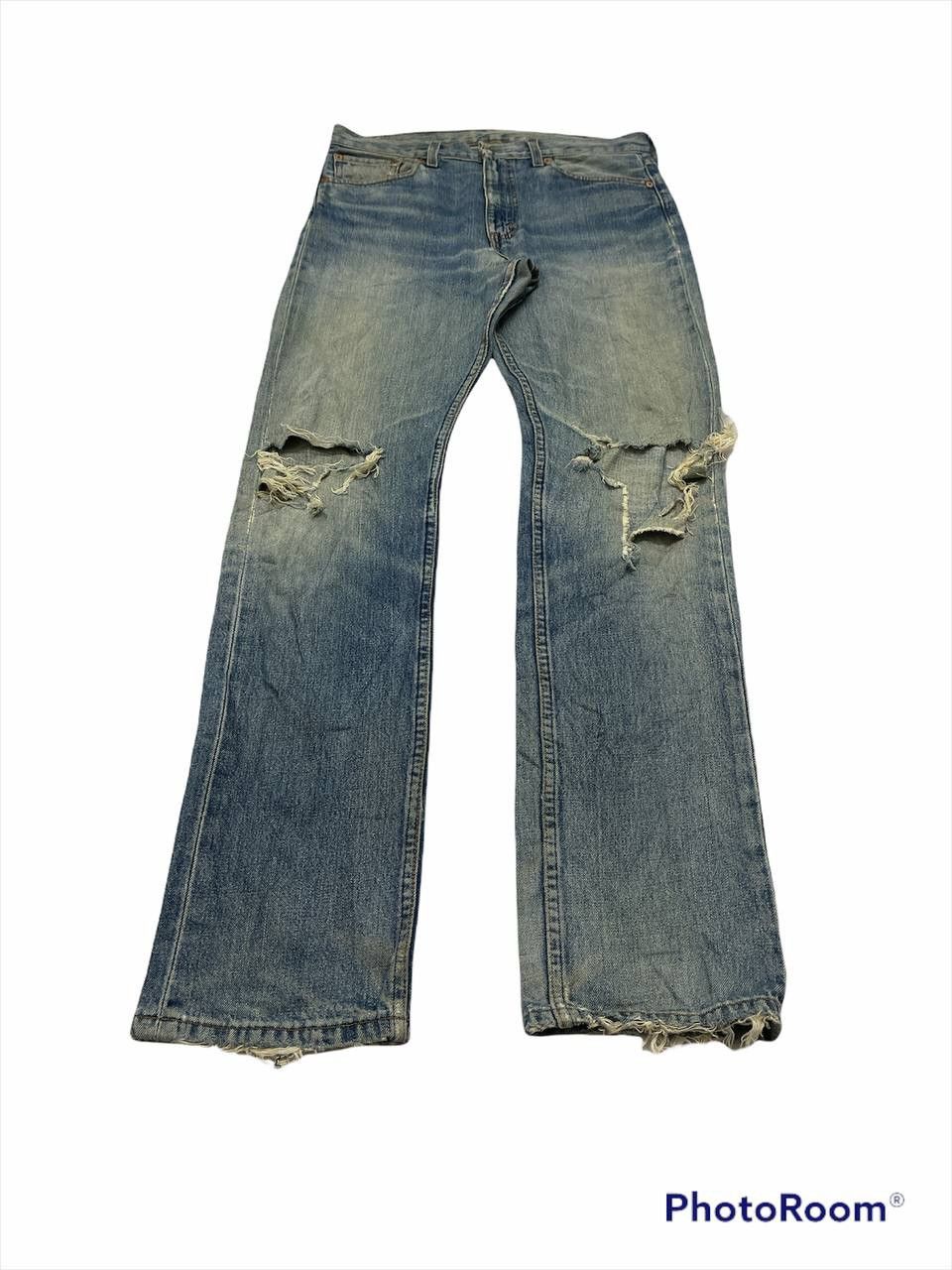 Levi's × Vintage Vintage 80’s Levis 505 Distressed Denim Kurt Kobain Style Size US 32 / EU 48 - 5 Thumbnail