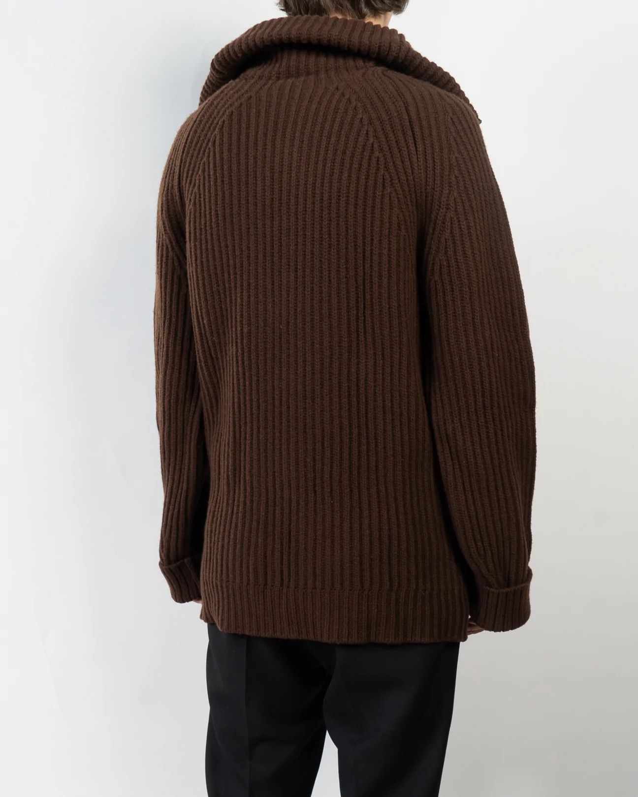 Haider Ackermann FW20 Chunky Knit Brown Cardigan Sample Size US S / EU 44-46 / 1 - 5 Thumbnail