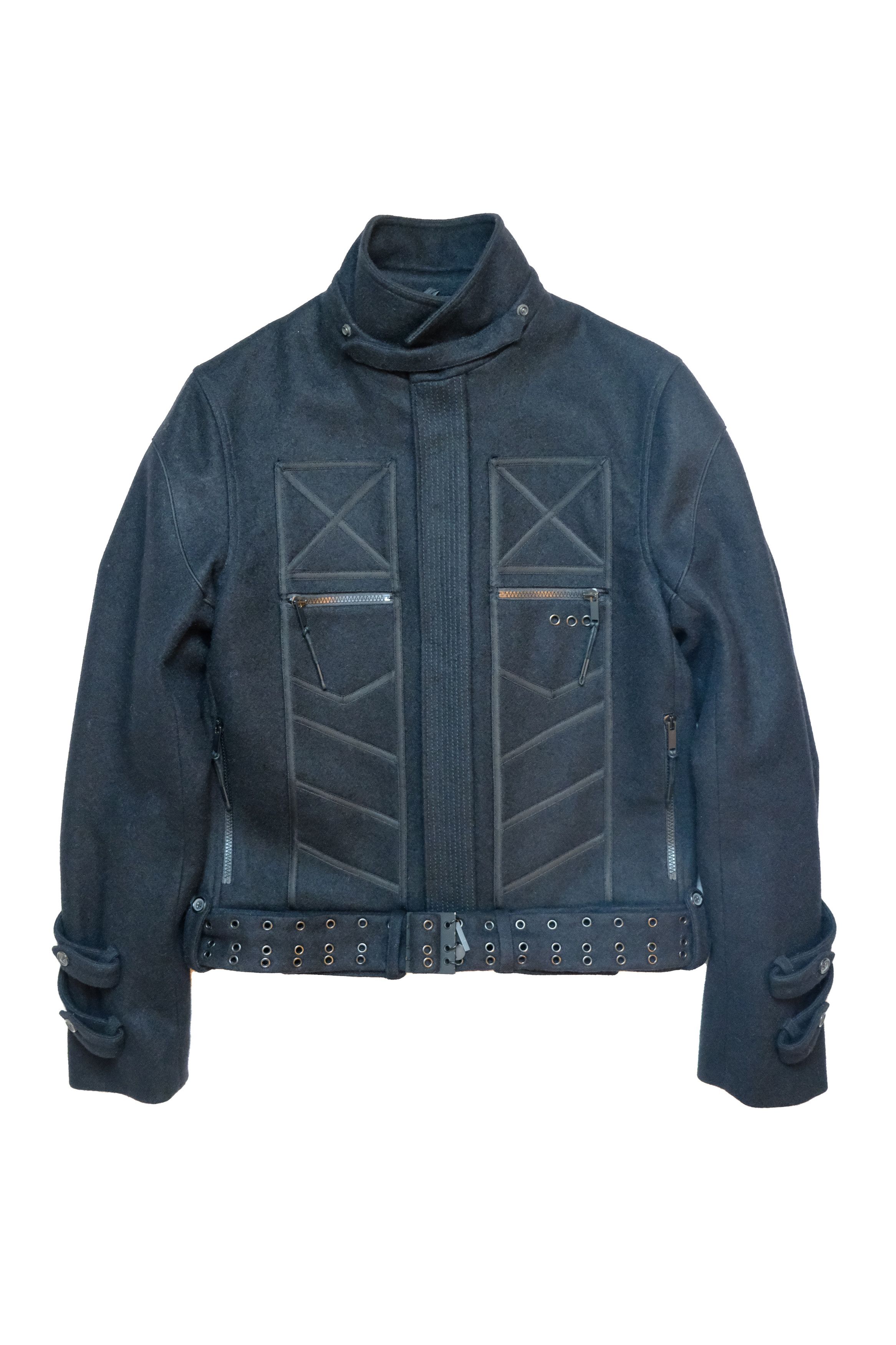 image of Dior Homme Aw03 "luster" Military Officer Jacket in Black, Men's (Size Medium)
