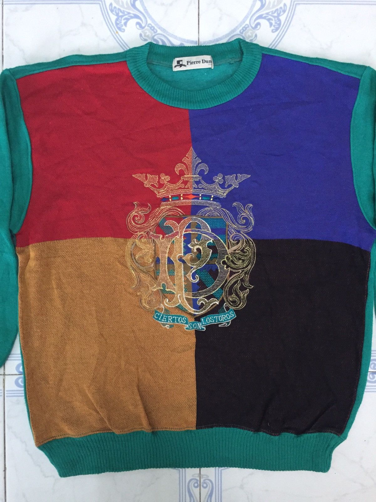 Japanese Brand Pierre dune block colour style sweater/sweatshirt Size US L / EU 52-54 / 3 - 3 Thumbnail
