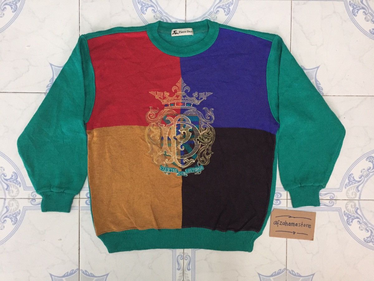Japanese Brand Pierre dune block colour style sweater/sweatshirt Size US L / EU 52-54 / 3 - 1 Thumbnail