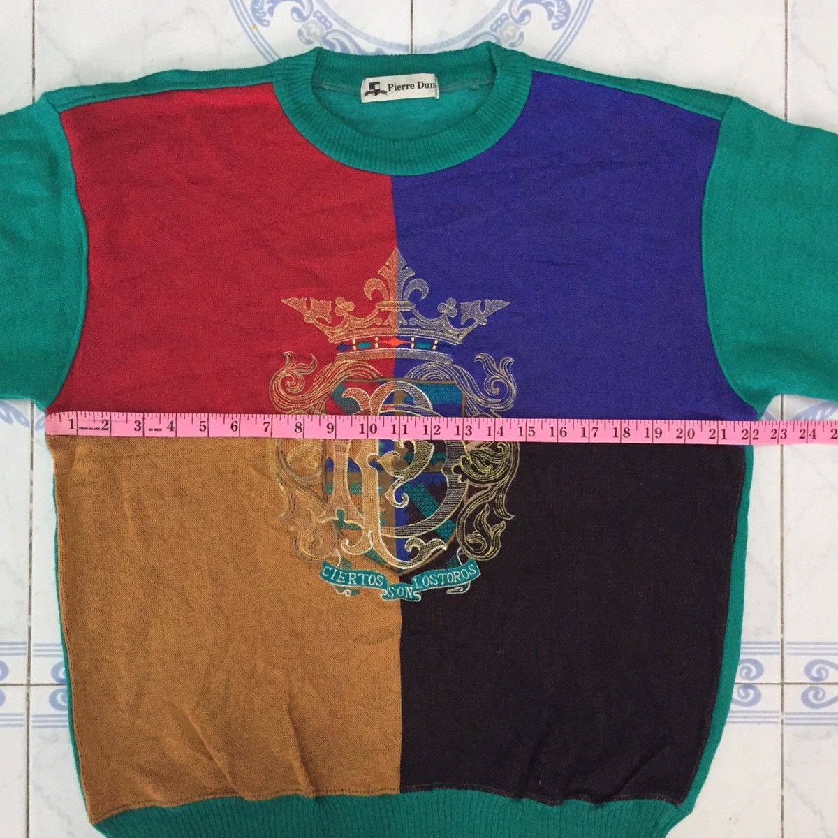 Japanese Brand Pierre dune block colour style sweater/sweatshirt Size US L / EU 52-54 / 3 - 13 Thumbnail