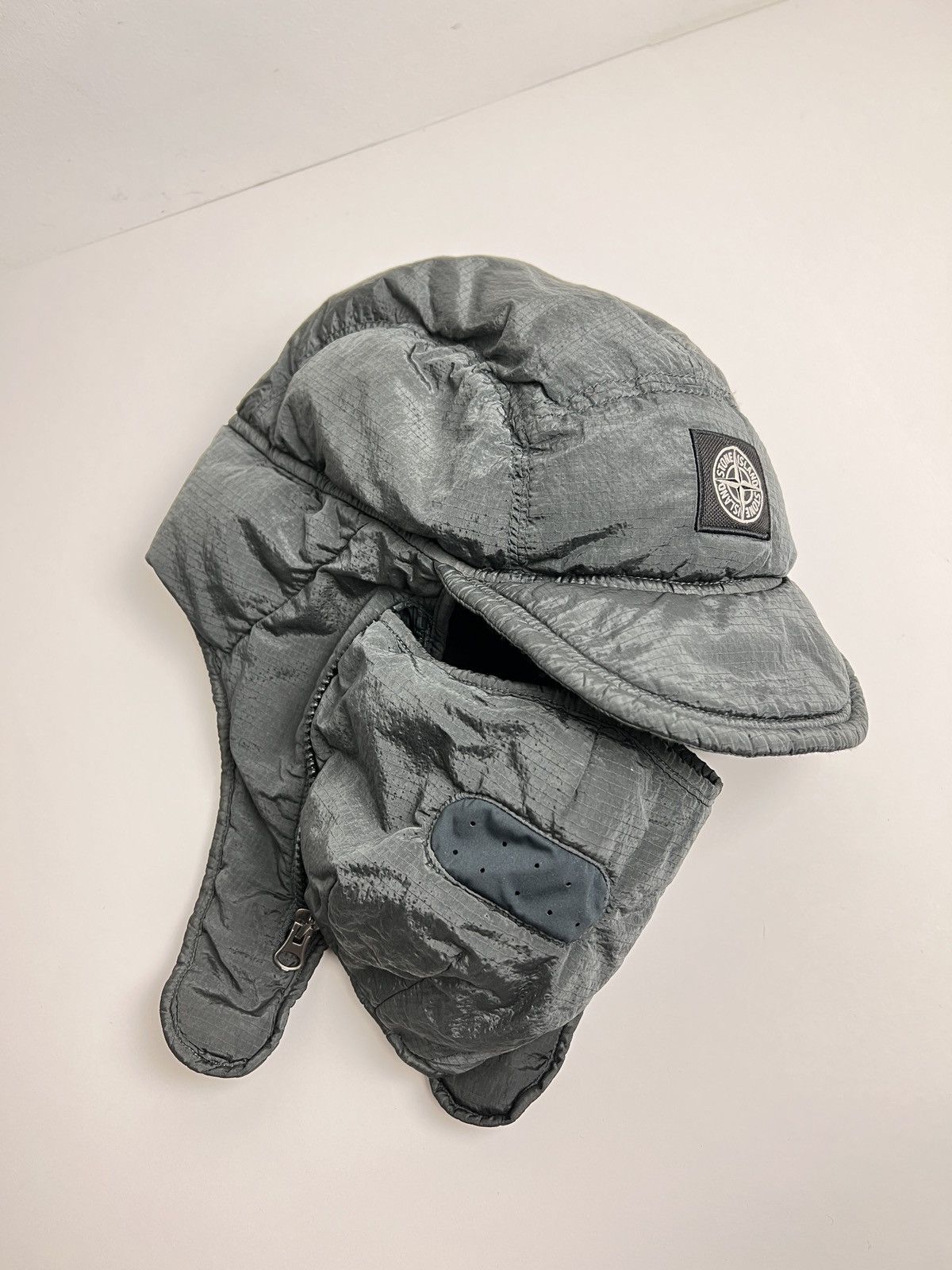 image of Stone Island x Vintage Facemask Down Hat in Teal, Men's