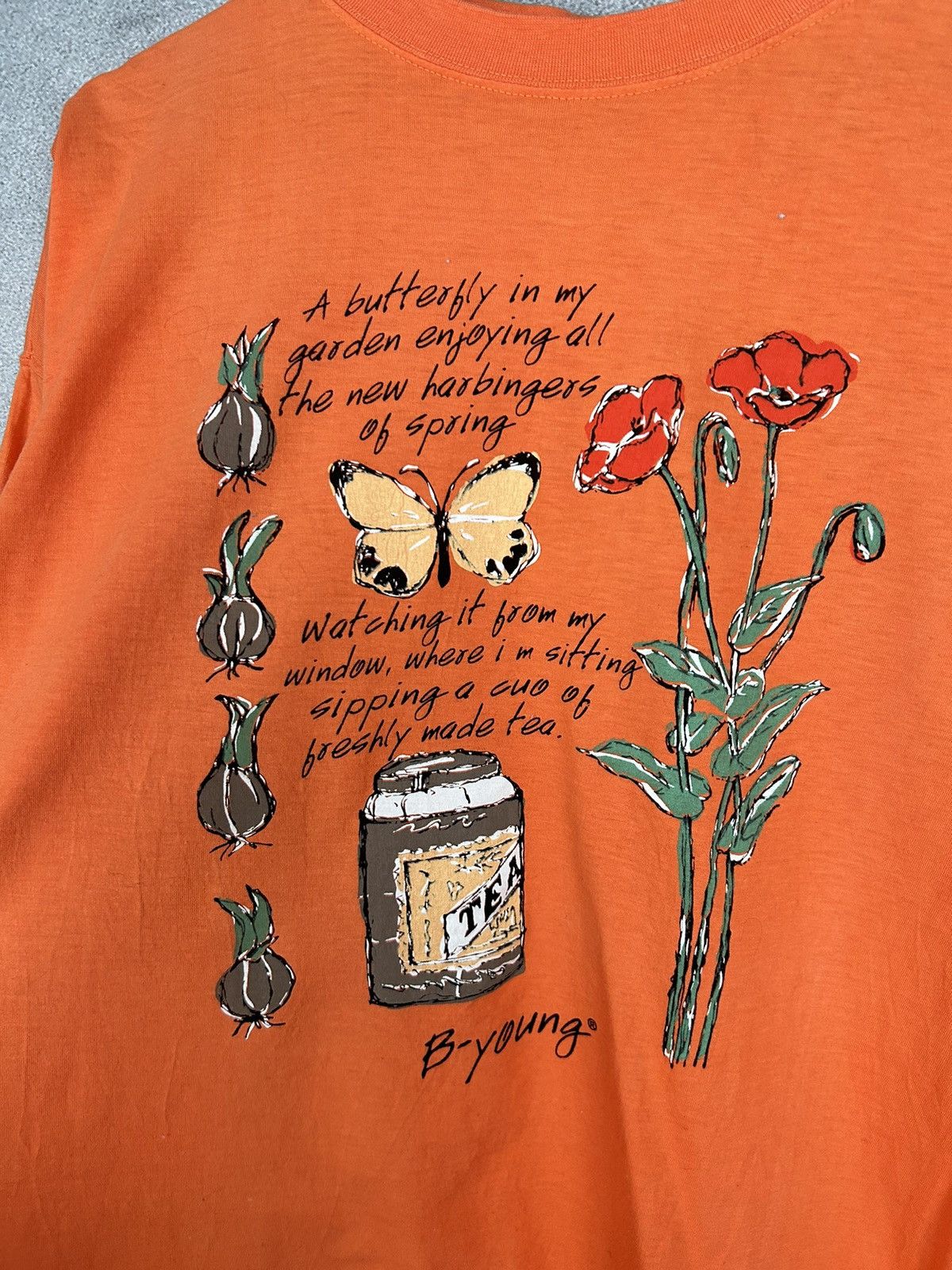 Vintage Vintage Flowers Graphic Tee Retro Streetwear Size US L / EU 52-54 / 3 - 3 Thumbnail