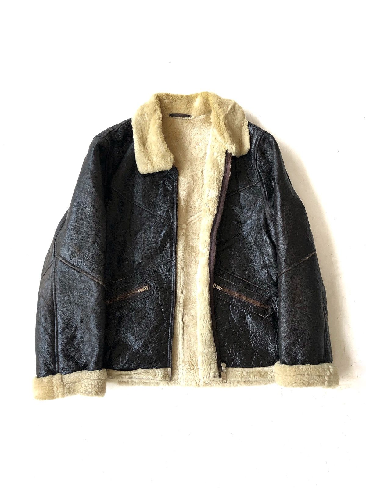 50 Cent Flight Aviator B-3 Sheepskin Shearling Jacket Size US M / EU 48-50 / 2 - 2 Thumbnail