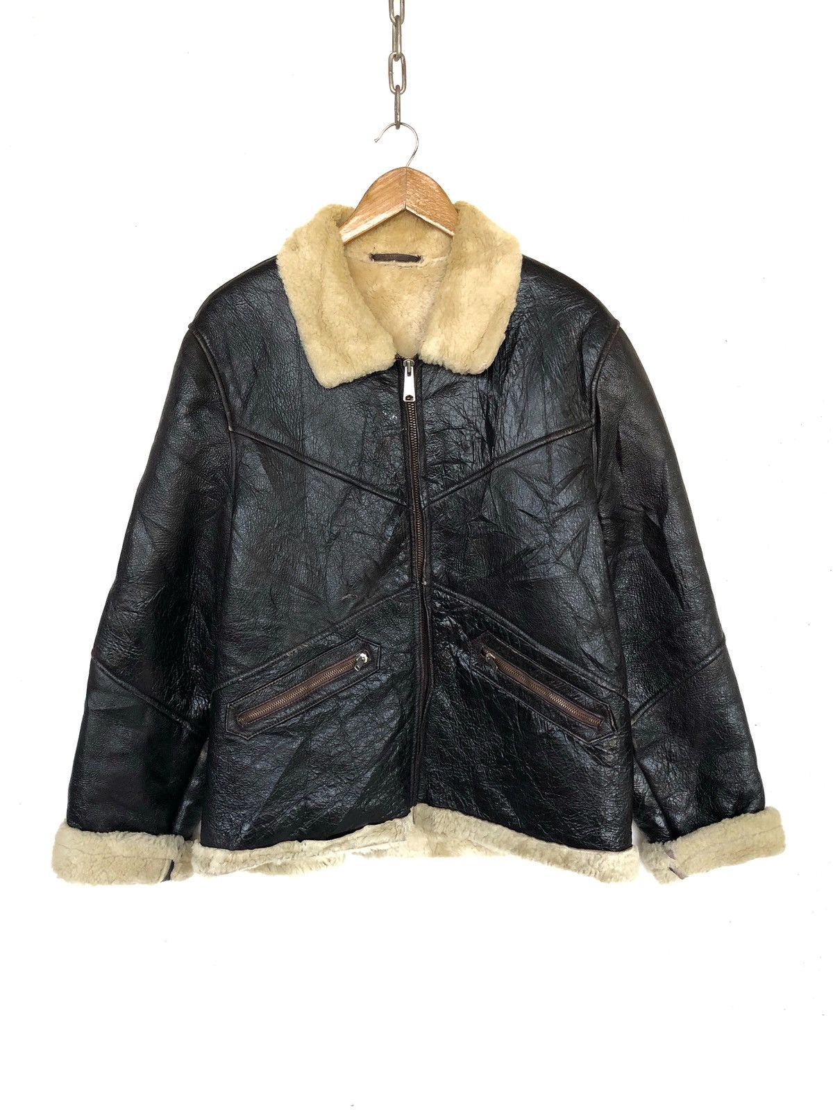 50 Cent Flight Aviator B-3 Sheepskin Shearling Jacket Size US M / EU 48-50 / 2 - 3 Thumbnail