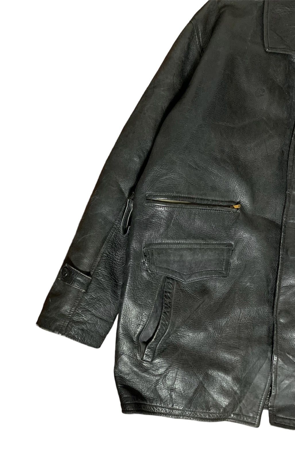 Japanese Brand Rare Japanese Brand Leather Jacket Multi Pocket Size US M / EU 48-50 / 2 - 3 Thumbnail