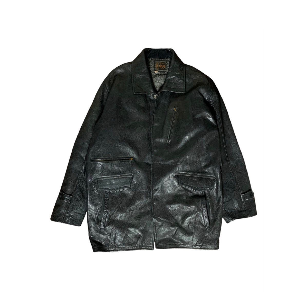 Japanese Brand Rare Japanese Brand Leather Jacket Multi Pocket Size US M / EU 48-50 / 2 - 1 Thumbnail