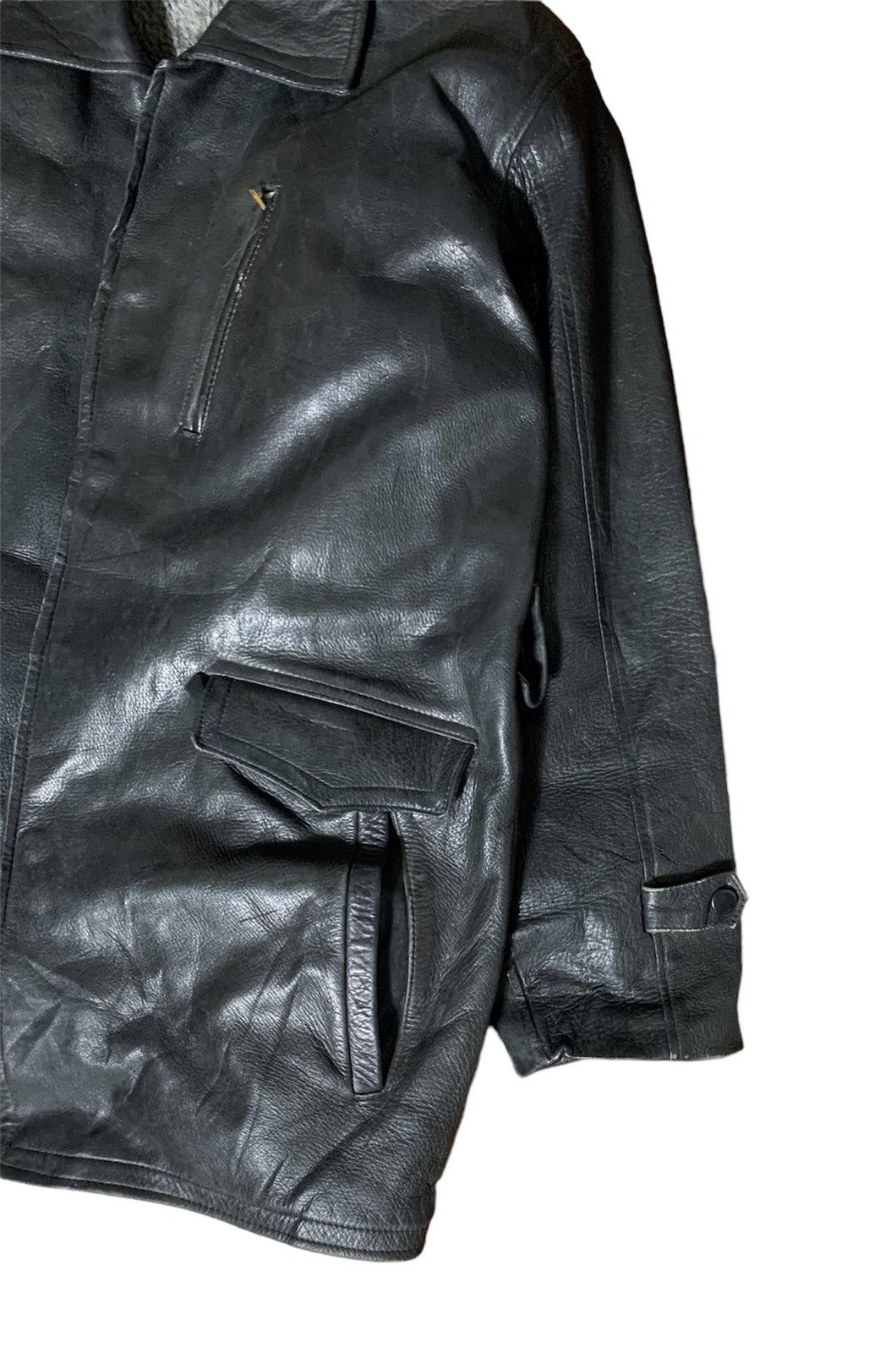 Japanese Brand Rare Japanese Brand Leather Jacket Multi Pocket Size US M / EU 48-50 / 2 - 2 Thumbnail