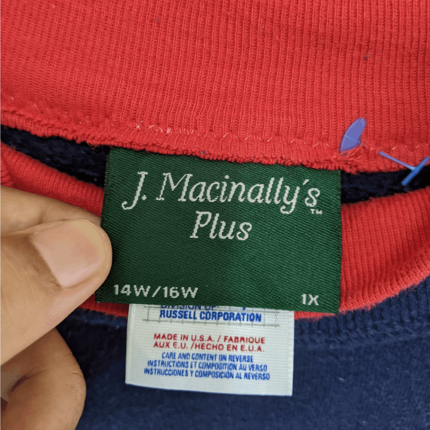 Jerzees Vintage 90's J.MACINALLY'S Christmas Gift Love Sweatshirt Size US XL / EU 56 / 4 - 8 Thumbnail