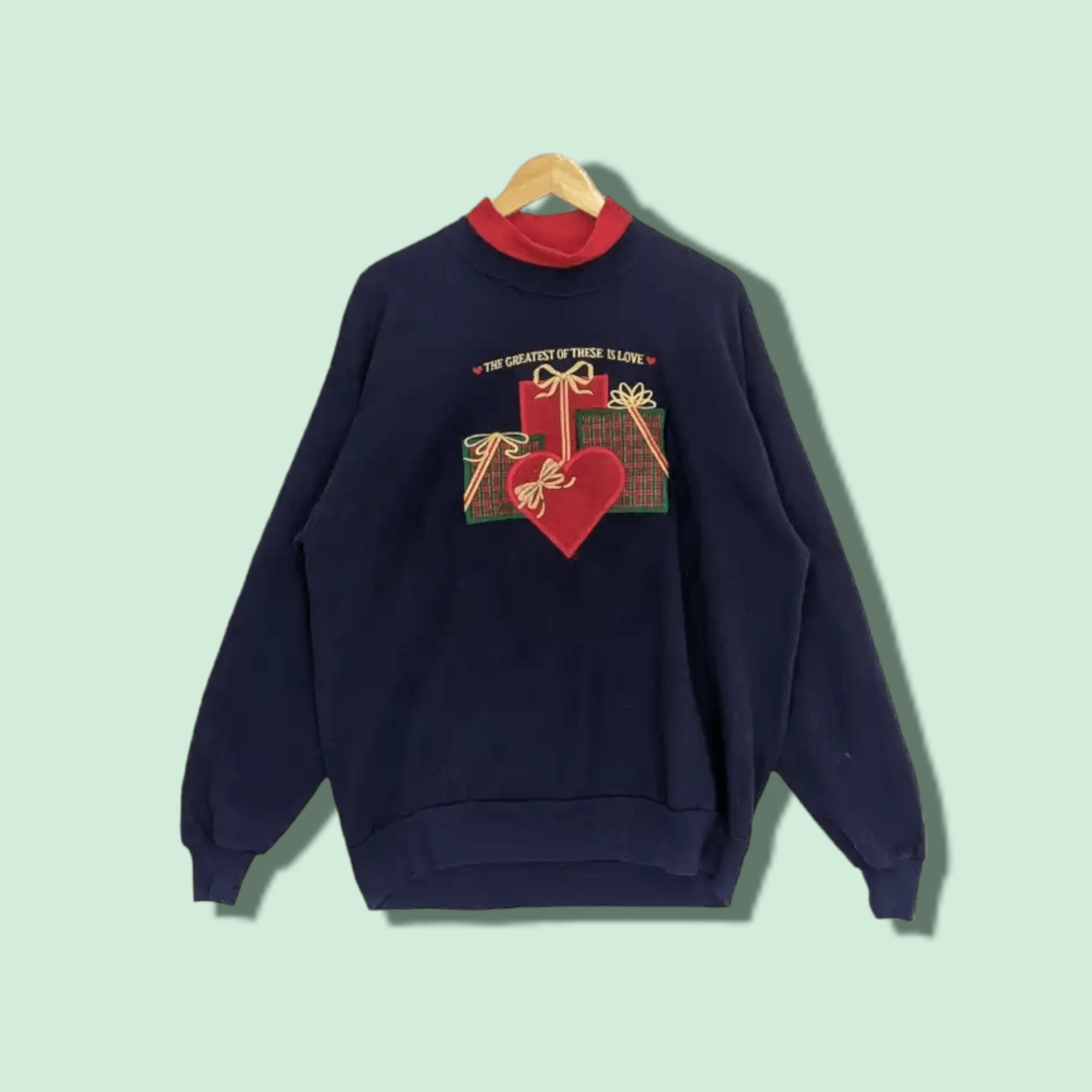 Jerzees Vintage 90's J.MACINALLY'S Christmas Gift Love Sweatshirt Size US XL / EU 56 / 4 - 1 Thumbnail