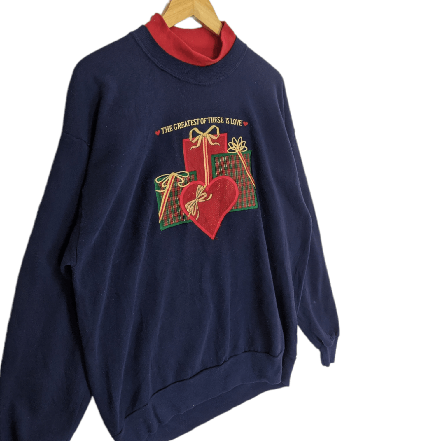 Jerzees Vintage 90's J.MACINALLY'S Christmas Gift Love Sweatshirt Size US XL / EU 56 / 4 - 3 Thumbnail