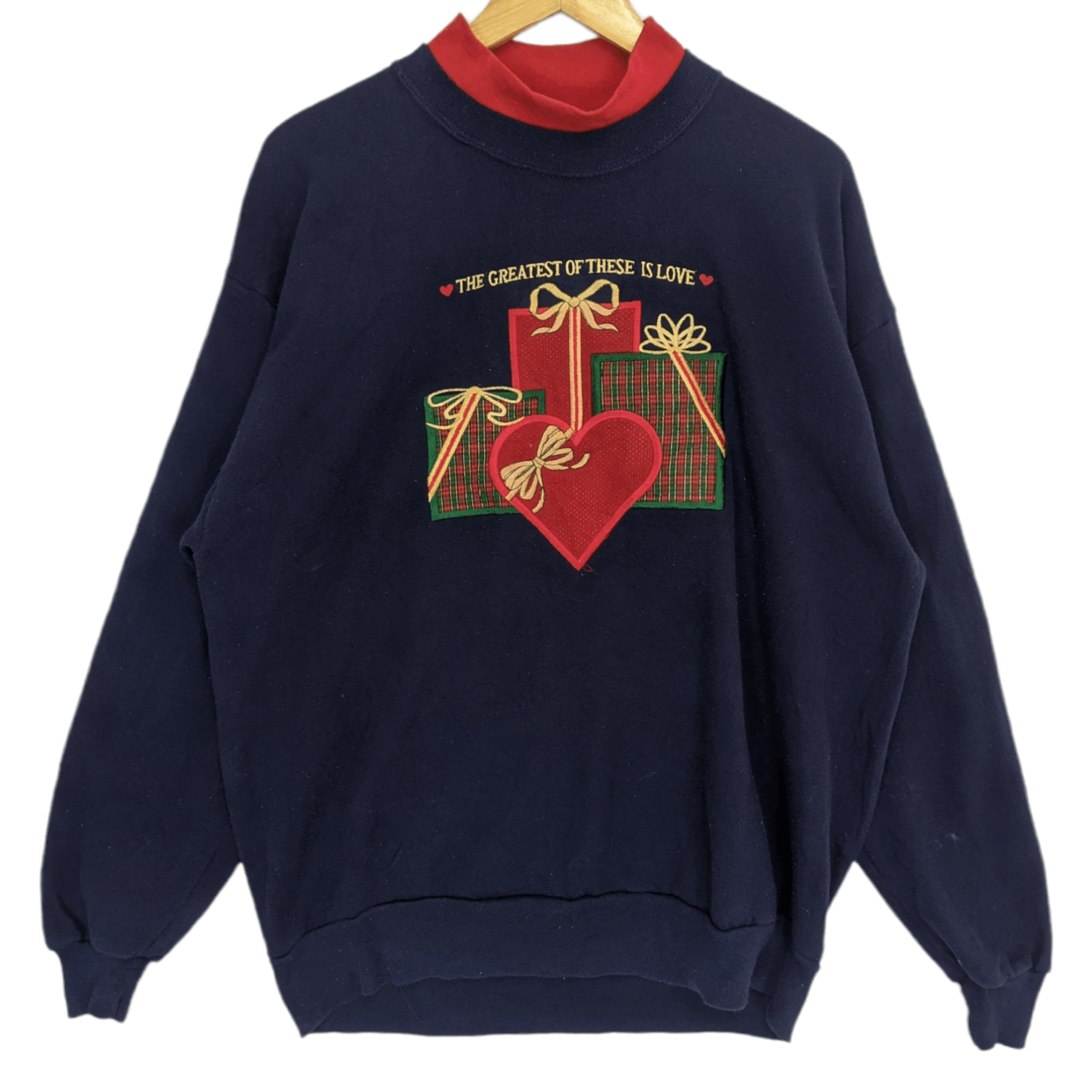 Jerzees Vintage 90's J.MACINALLY'S Christmas Gift Love Sweatshirt Size US XL / EU 56 / 4 - 2 Thumbnail