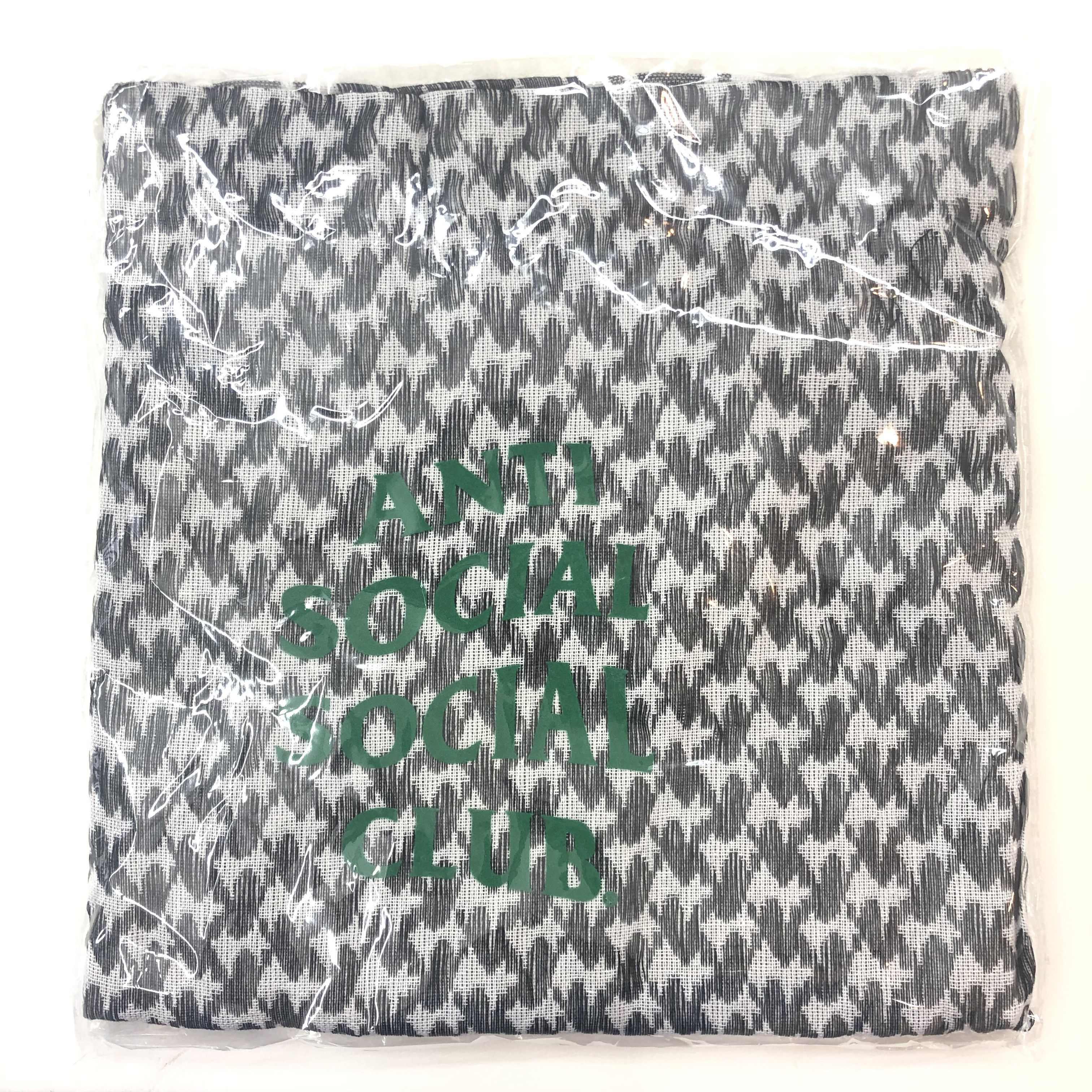 Anti Social Social Club DS ASSC Green Logo Shemagh Black Scarf in hand KITH BAPE Size ONE SIZE - 4 Thumbnail