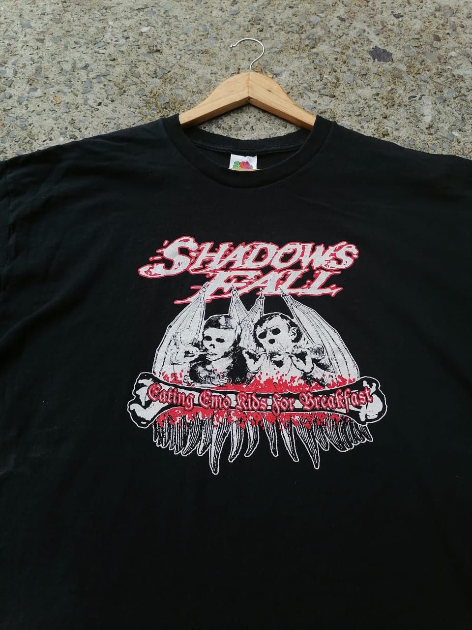 Band Tees × Fruit Of The Loom Shadows Fall Eating Emo Rids For Breakfast Tee Size US XL / EU 56 / 4 - 4 Thumbnail