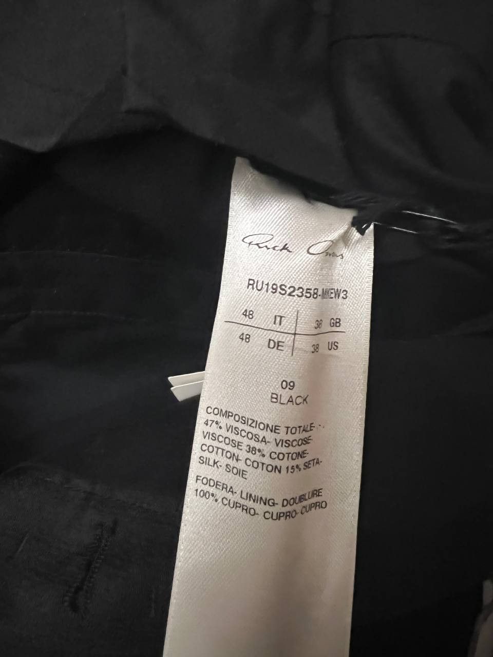 Rick Owens Rick Owens Black Classic Pants Size US 36 / EU 52 - 3 Thumbnail