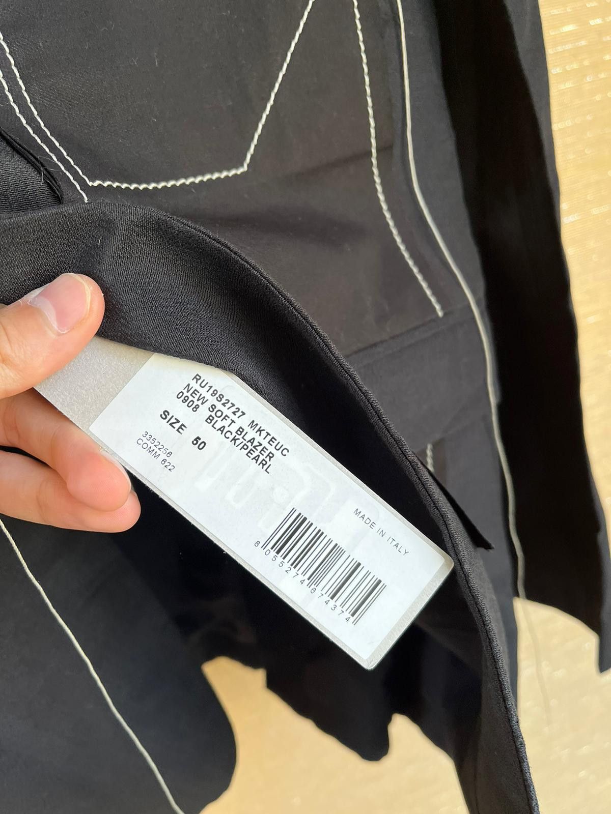 Rick Owens SS19 New Soft Blazer in Black Size US M / EU 48-50 / 2 - 8 Thumbnail