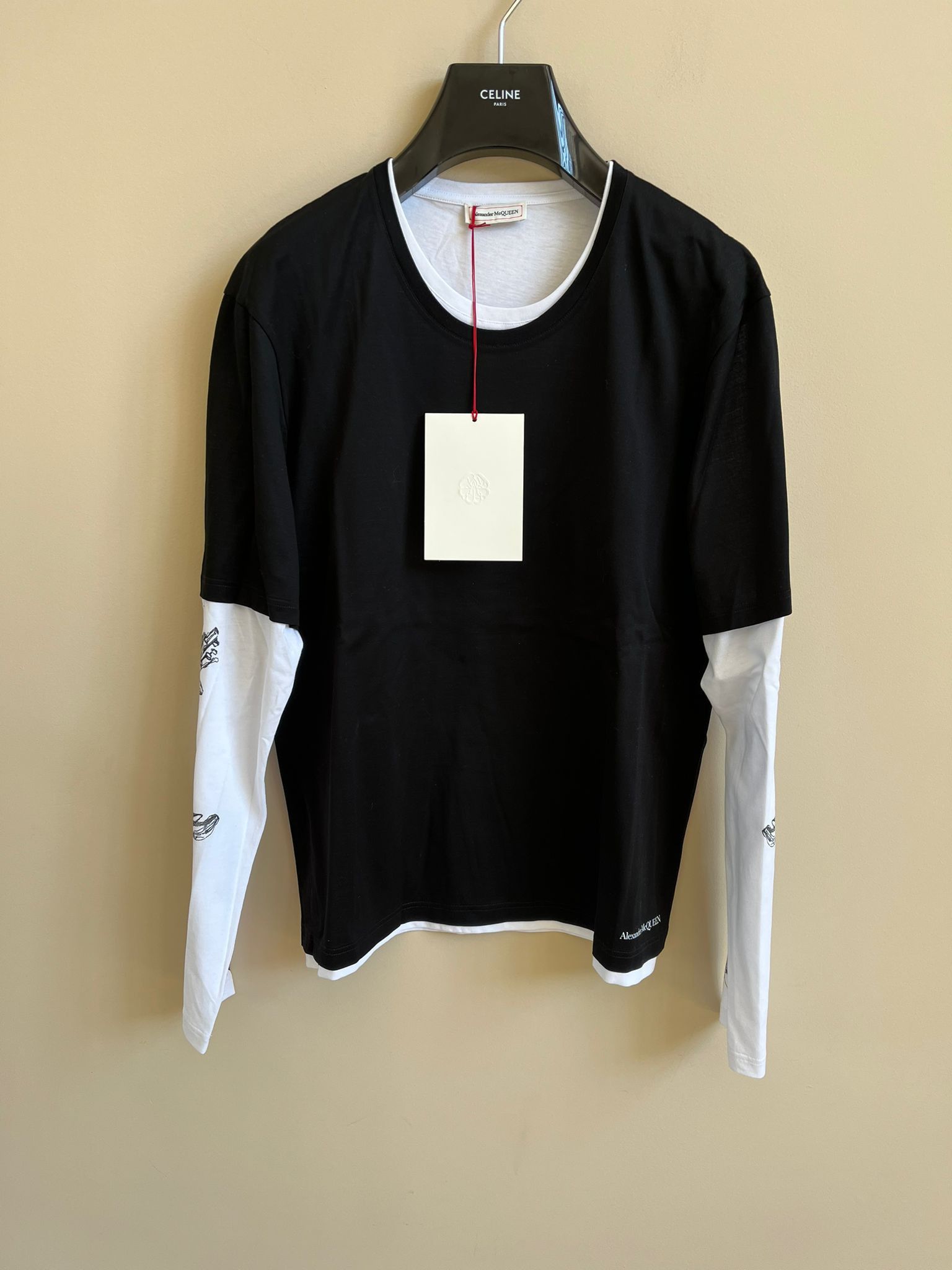 Alexander McQueen Long Sleeve Shirt in Black & White Size US M / EU 48-50 / 2 - 3 Thumbnail
