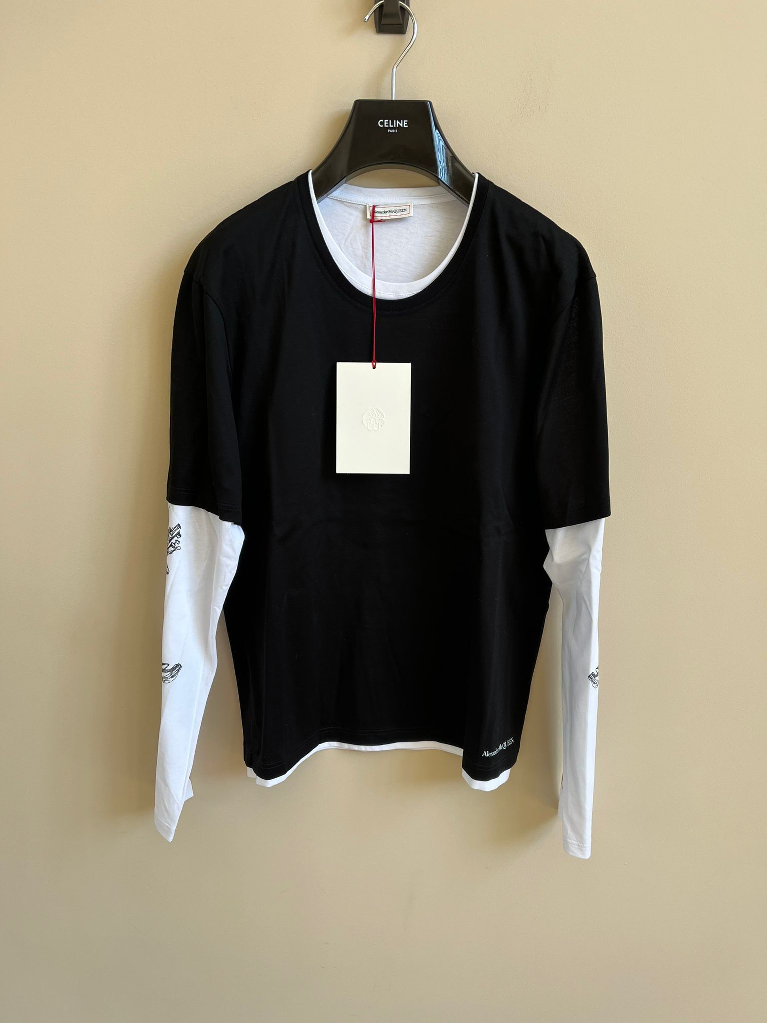 Long Sleeve Shirt in Black & White