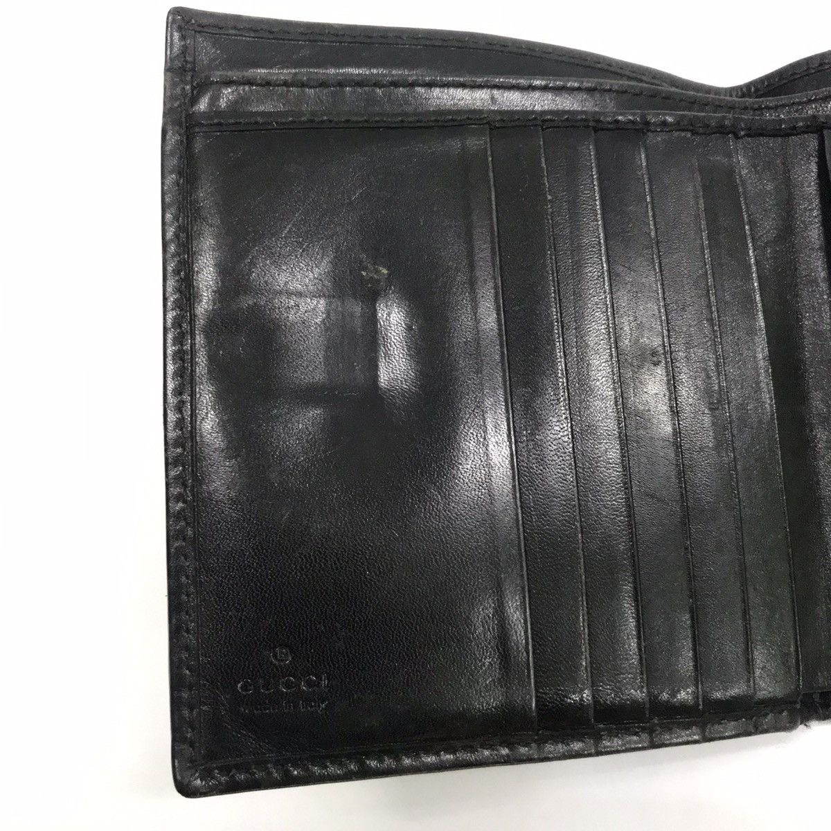 Gucci Vintage Gucci Black Monogram Clipper Wallet Size ONE SIZE - 8 Thumbnail
