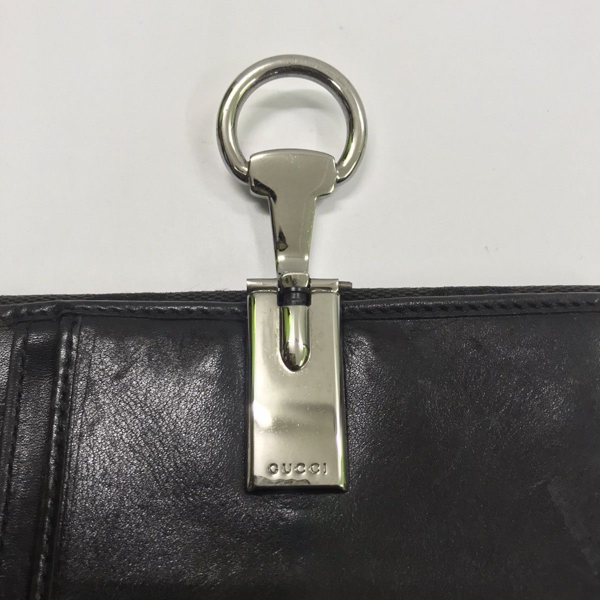Gucci Vintage Gucci Black Monogram Clipper Wallet Size ONE SIZE - 5 Thumbnail