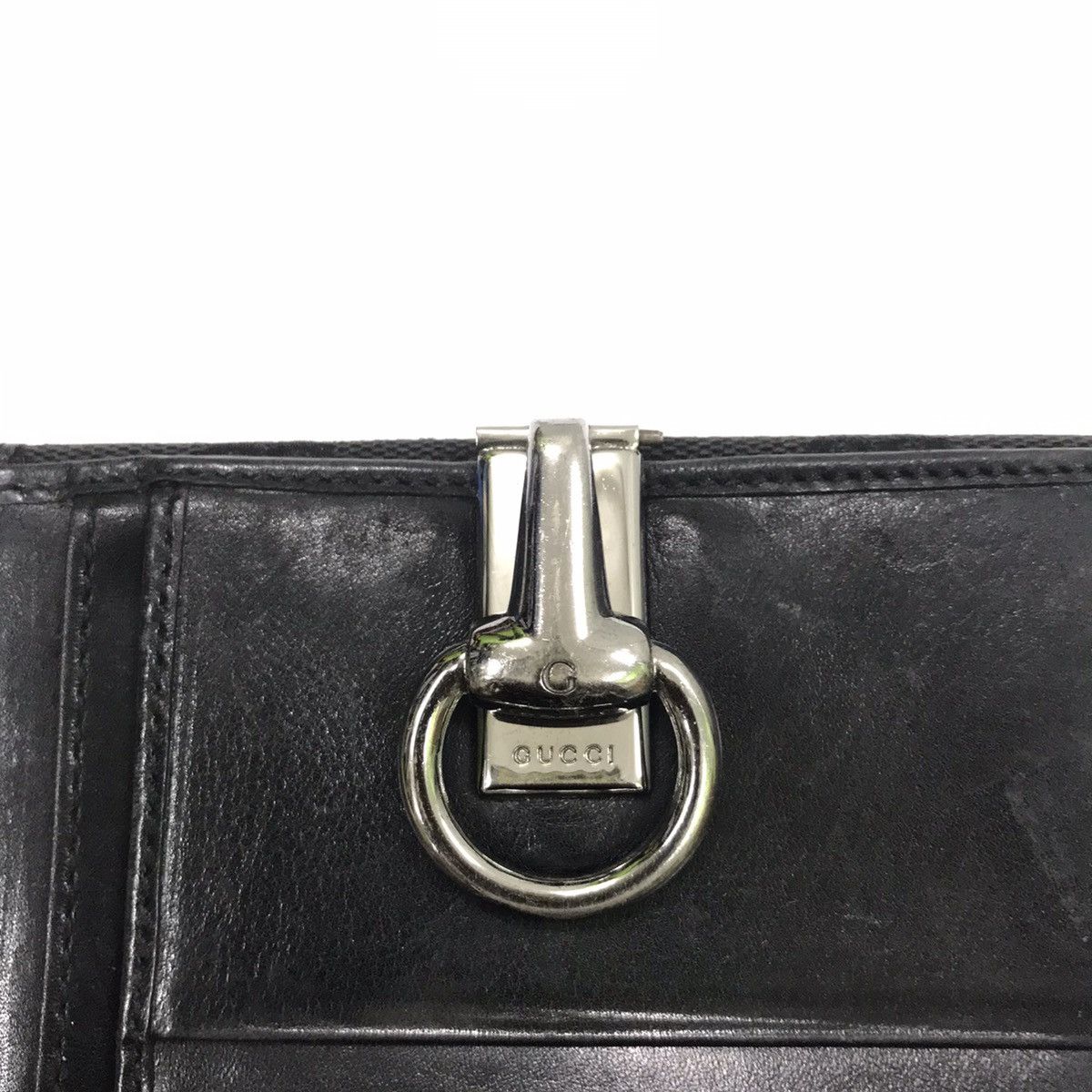Gucci Vintage Gucci Black Monogram Clipper Wallet Size ONE SIZE - 11 Thumbnail