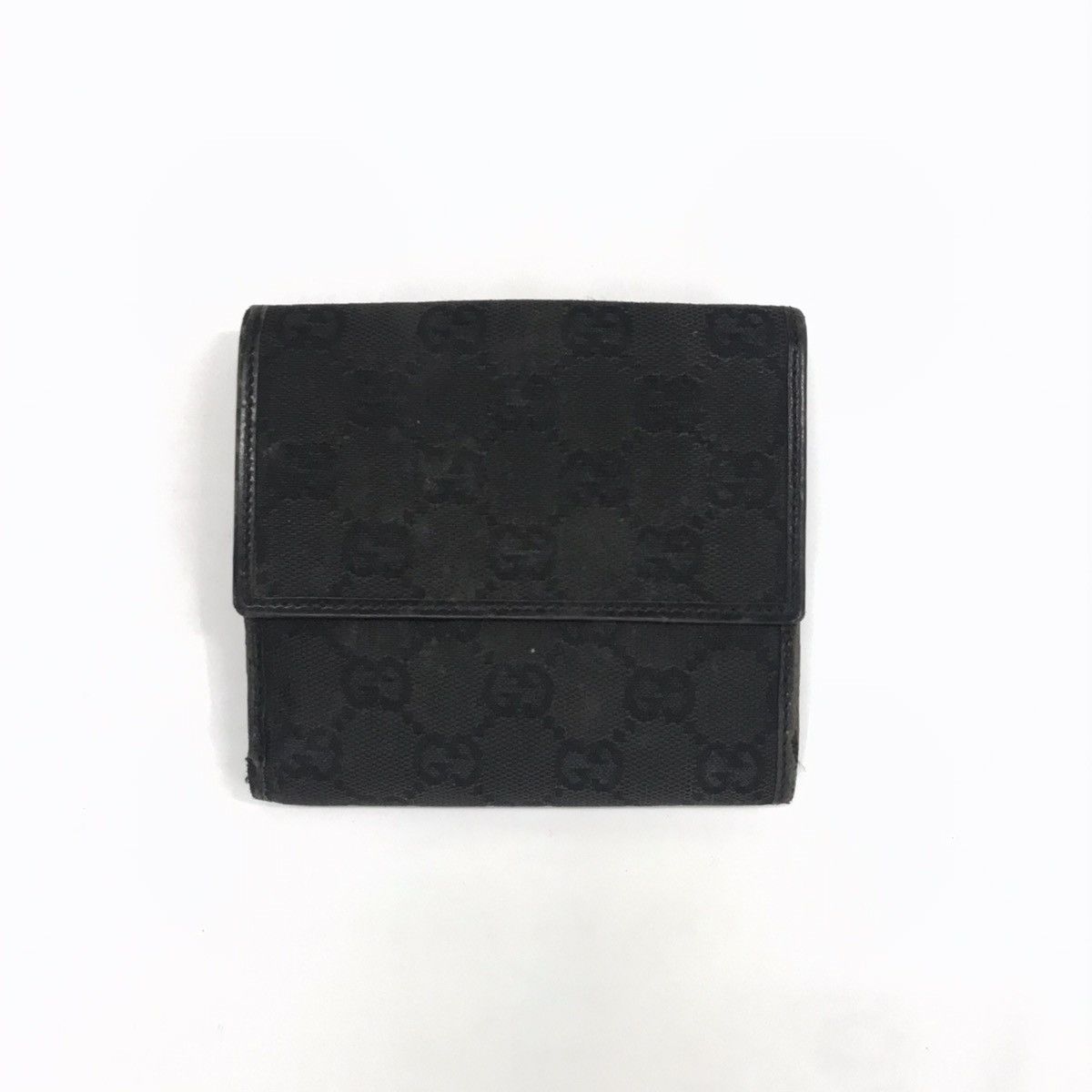 Gucci Vintage Gucci Black Monogram Clipper Wallet Size ONE SIZE - 9 Thumbnail