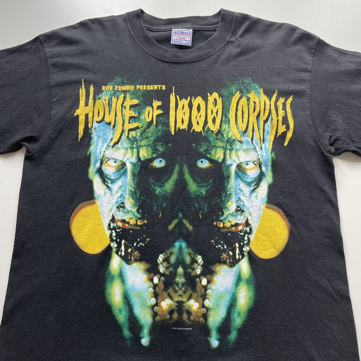 image of Vintage Y2K 2002 House Of A 1000 Corpses Movie T Shirt in Black, Men's (Size Large)