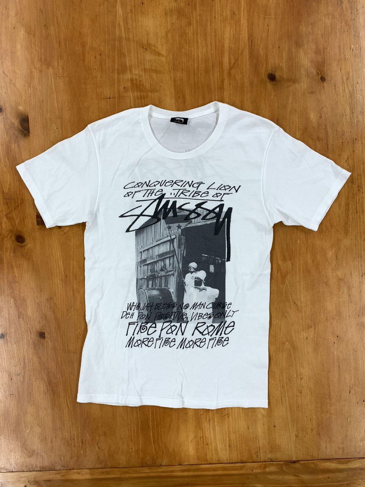 Stussy Vintage Stussy Who Jah Bless No Man Curse Graphic Tee | Grailed