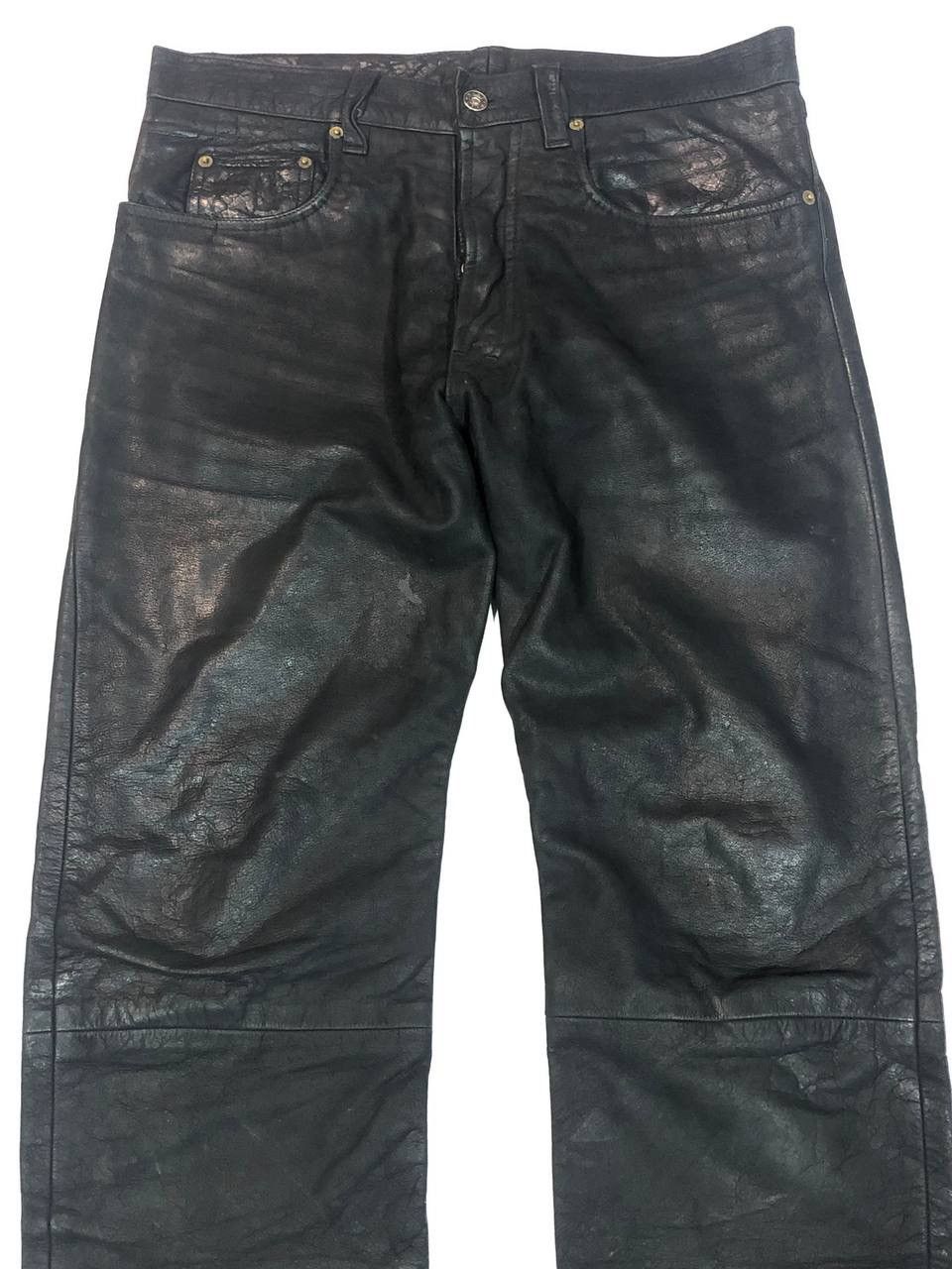Japanese Brand × Leather × Vintage Kiiffalo Leather Pants Vintage Size US 33 - 3 Thumbnail