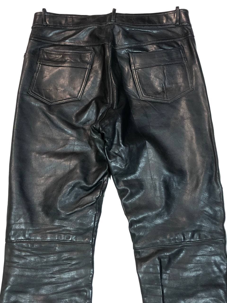 Japanese Brand × Leather Biker Leather Pants Black Size US 33 - 7 Thumbnail