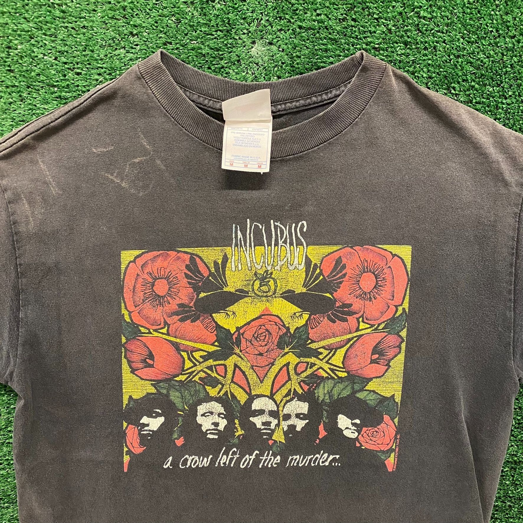 Band Tees Crazy Vintage Y2K Sun Faded Incubus Crows Metal Band T-Shirt Size US M / EU 48-50 / 2 - 2 Thumbnail