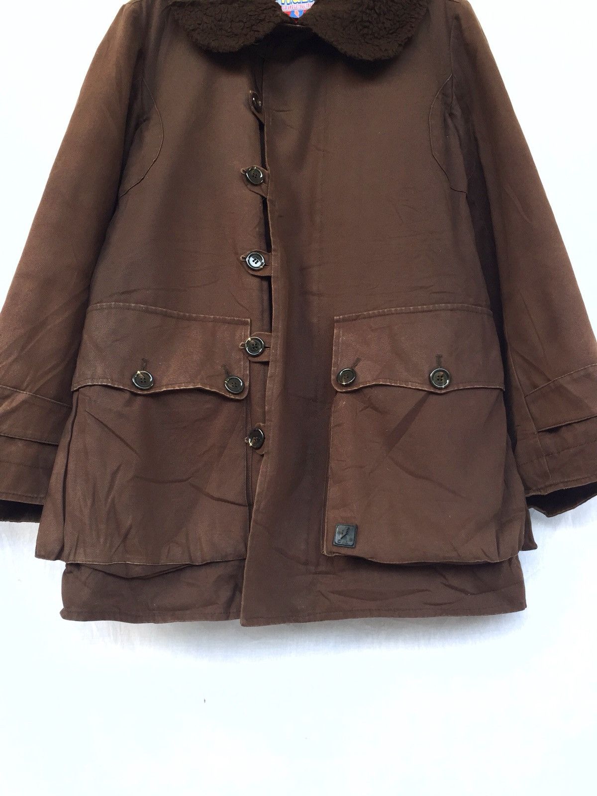 Walter Van Beirendonck GRAILED🔥Fur Neck Brown Warm Heavy Coat for Winter Size US M / EU 48-50 / 2 - 4 Thumbnail