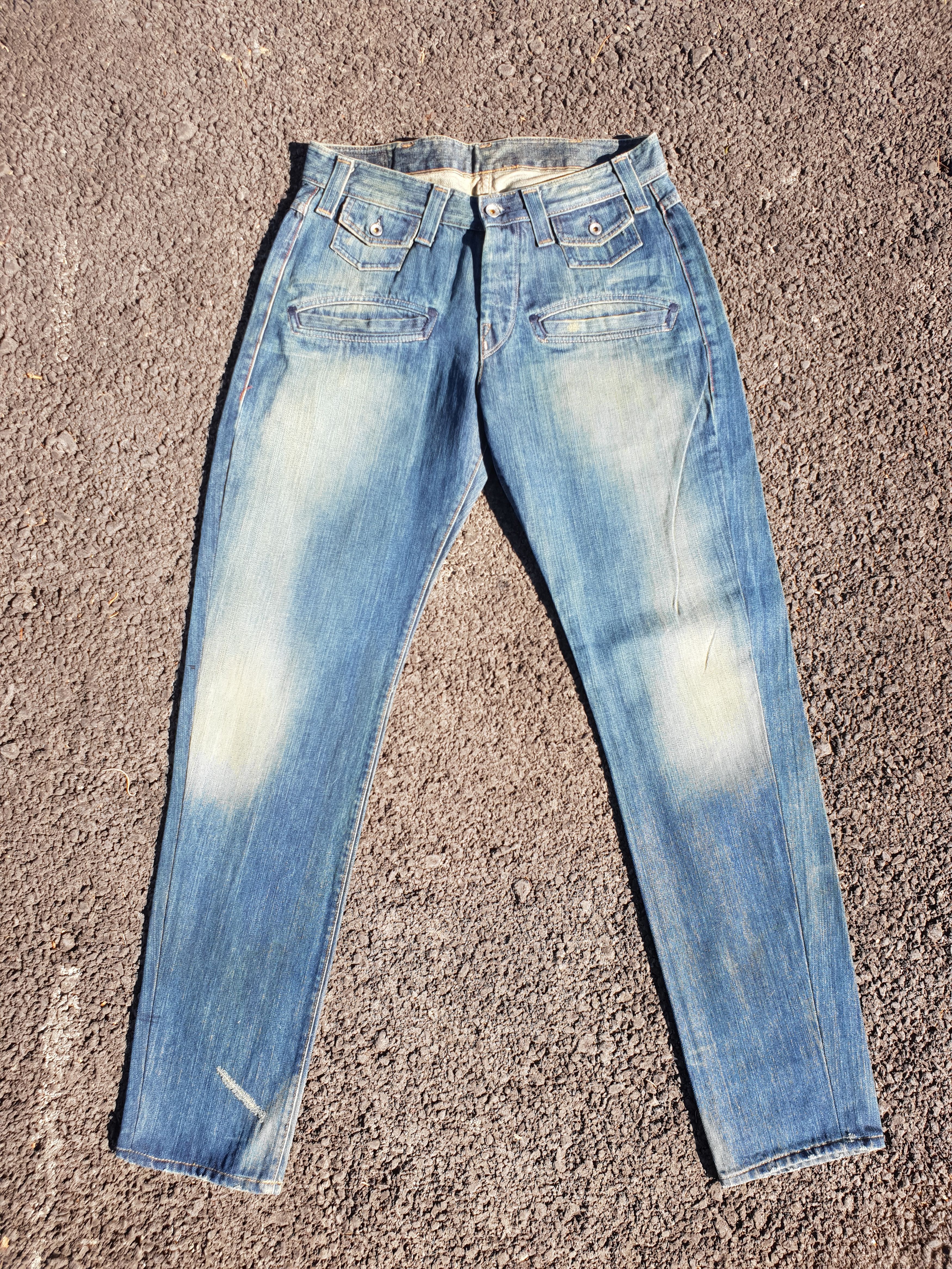 image of Distressed Denim x G Star Raw Vintage Gstar Seafarer Raw Denim Jeans in Dirty Denim, Men's (Size 33