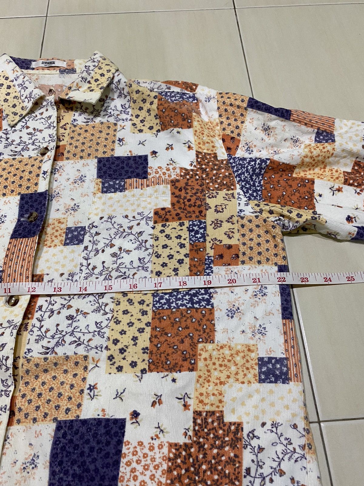 Japanese Brand Japanese Brand X Sevradical patchwork button ups shirt Size US L / EU 52-54 / 3 - 8 Thumbnail